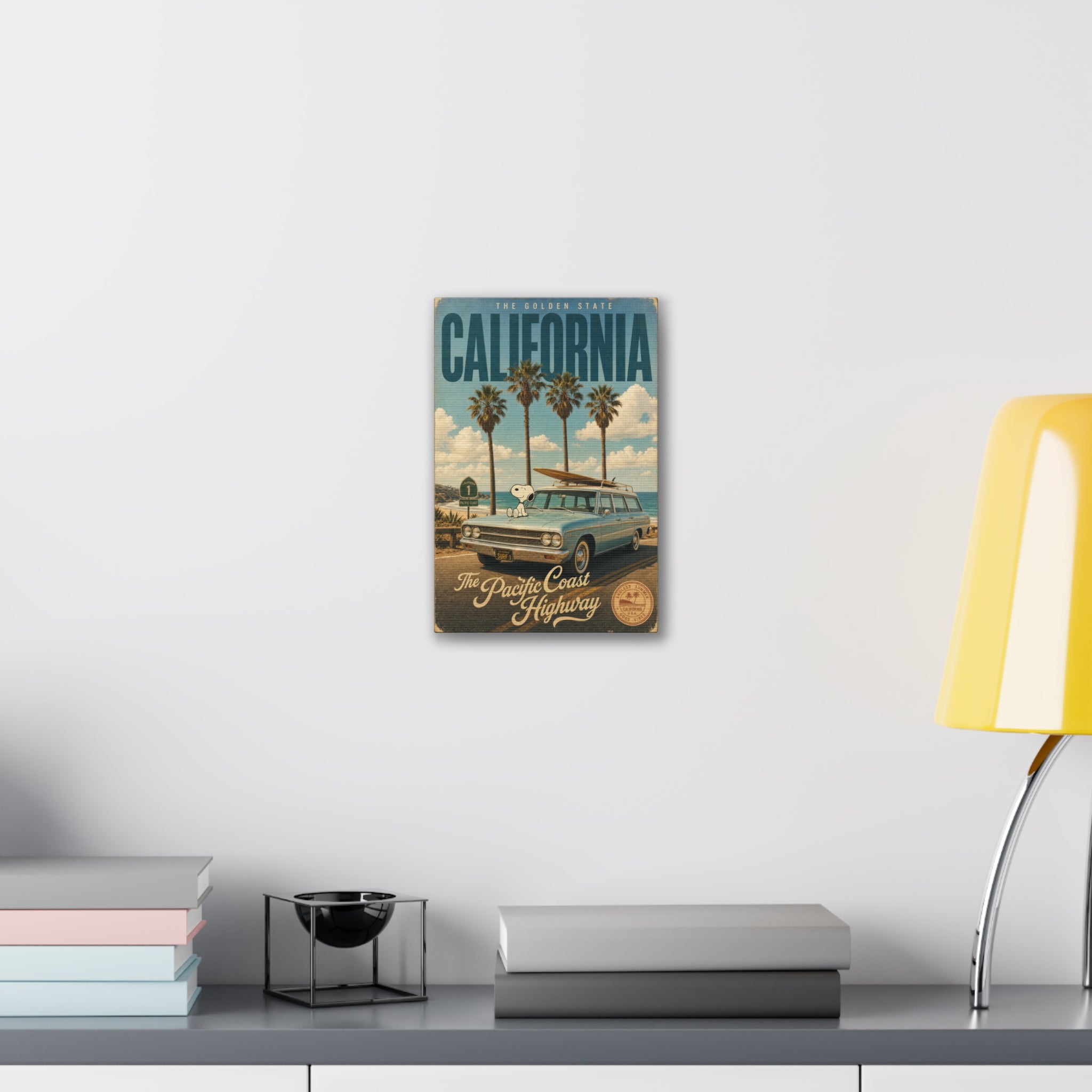 California Coast Snoopy Canvas