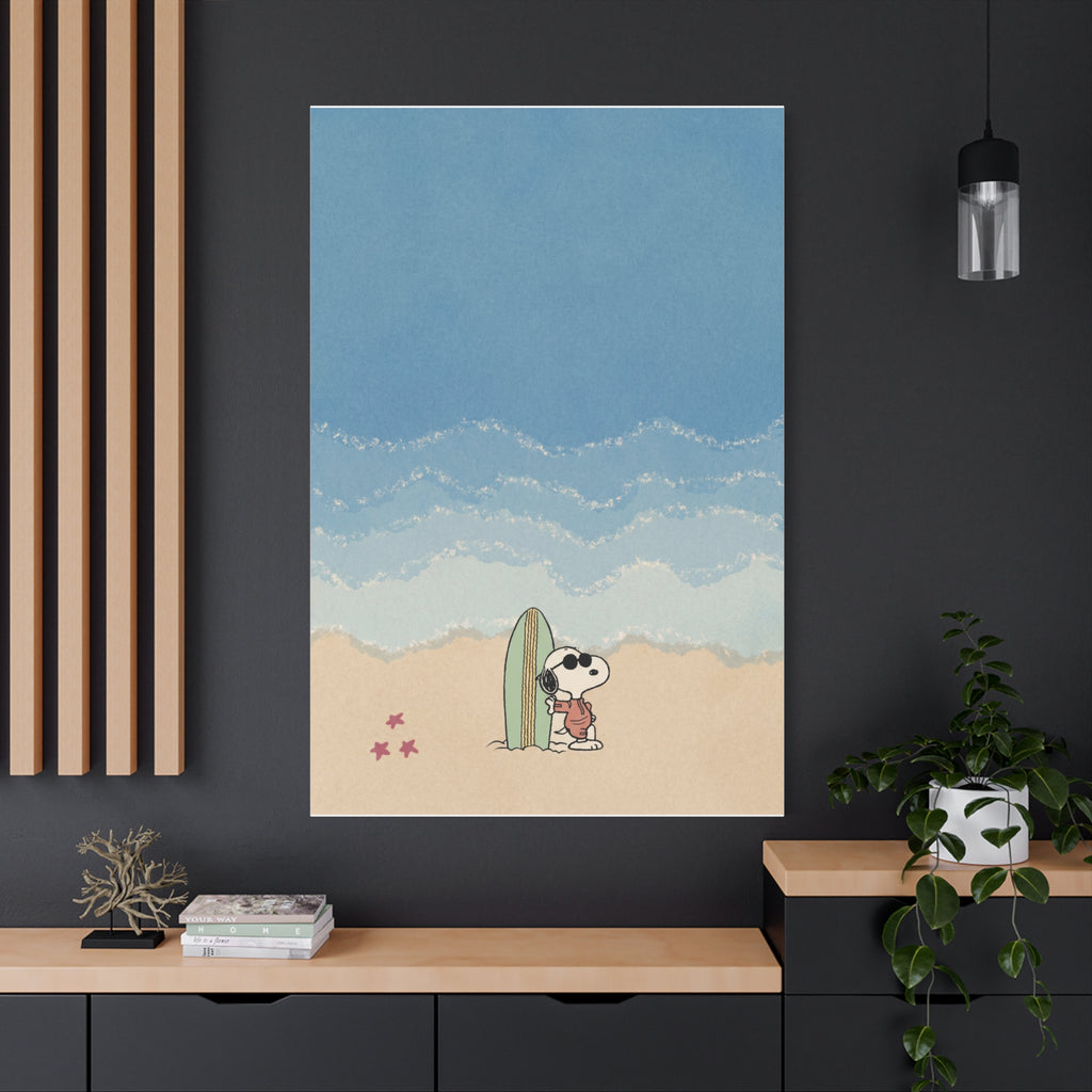 Snoopy Surfing Canvas
