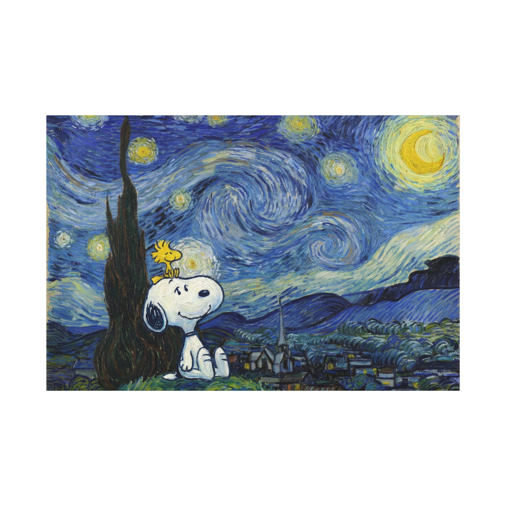 Snoopy Starry Sky Canvas