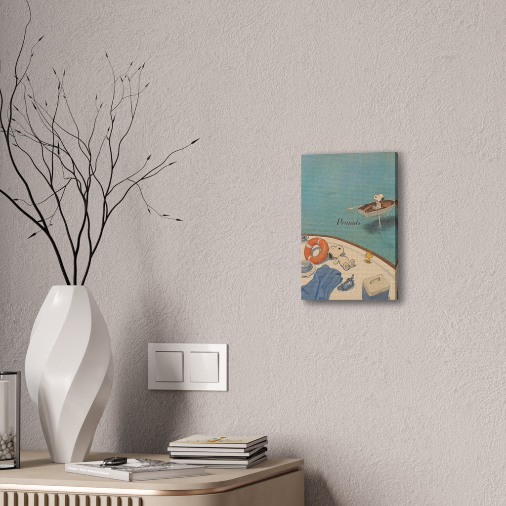 Snoopy Boat Scene Canvas