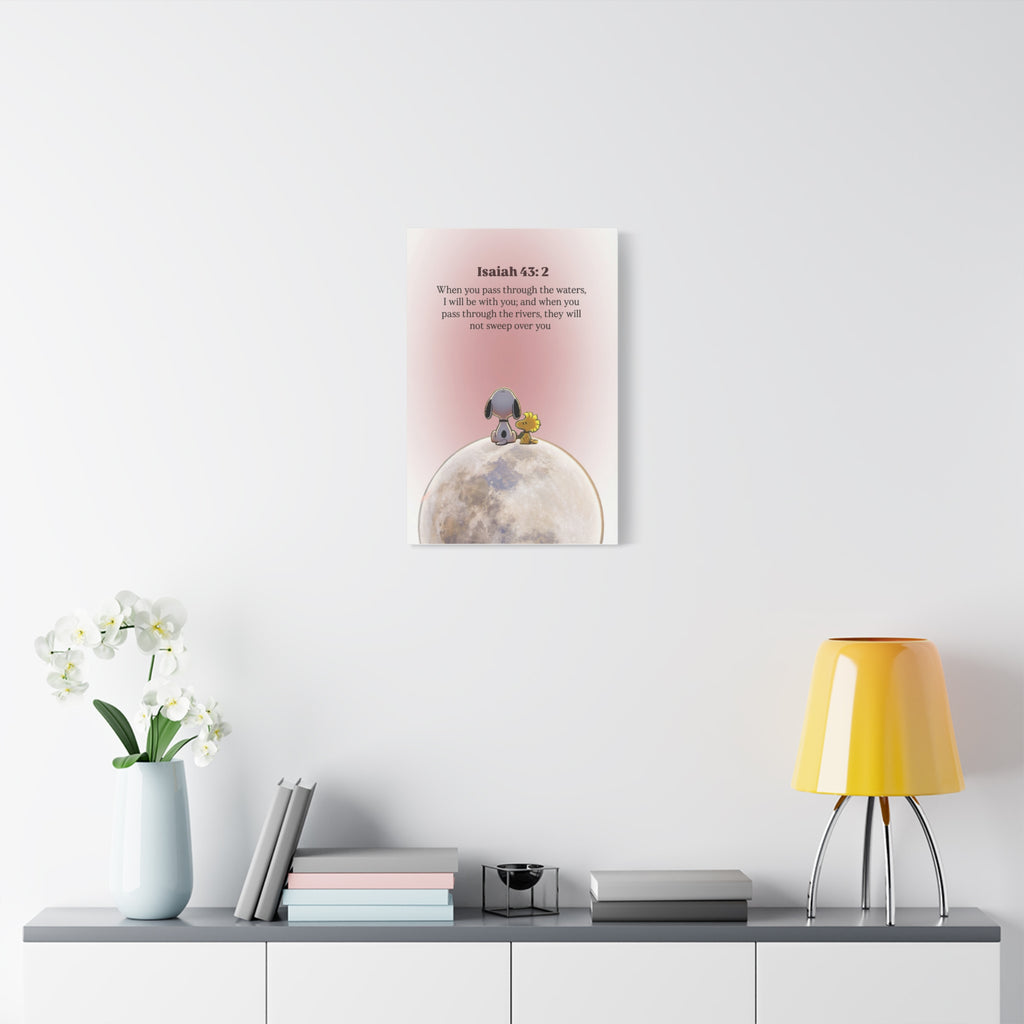 Isaiah 43:2 Snoopy Canvas
