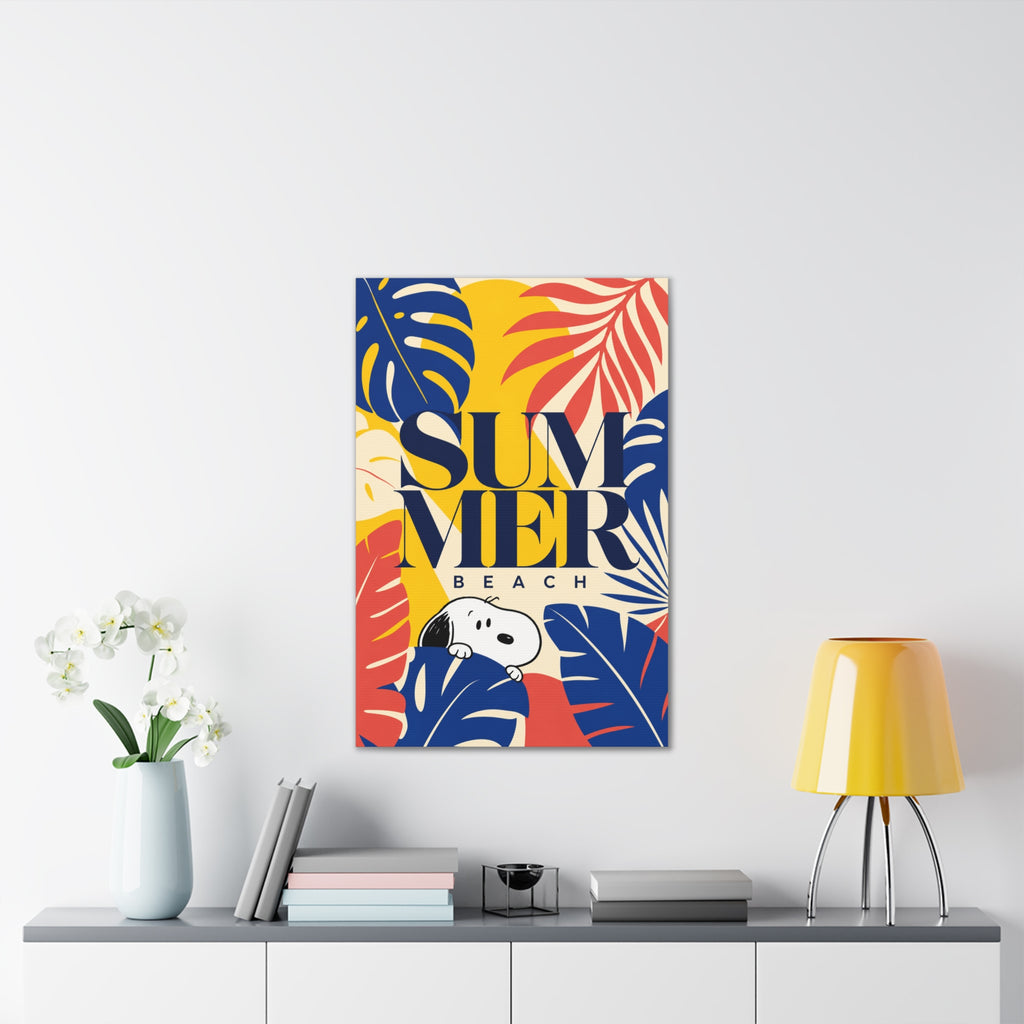 Snoopy Summer Beach Canvas