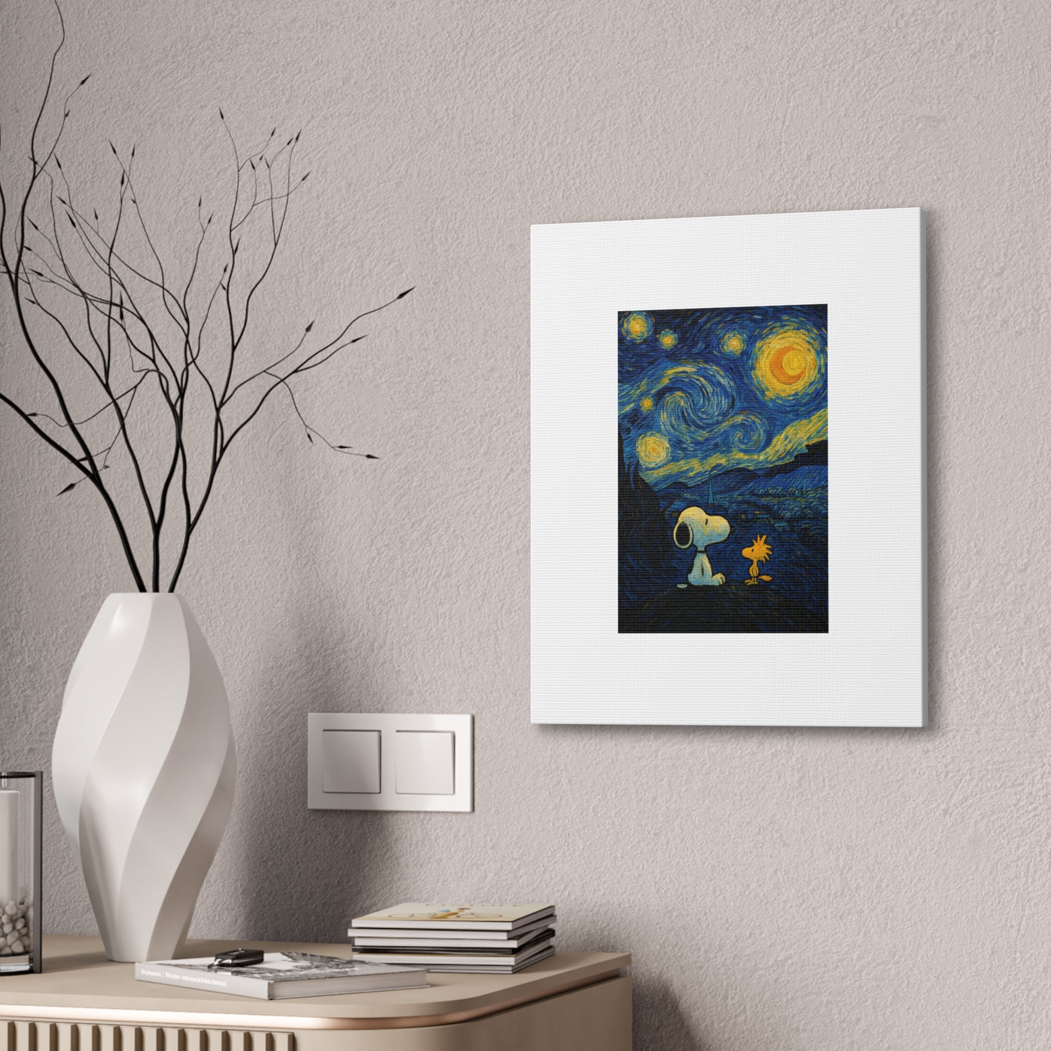 Snoopy Paris Autumn Canvas