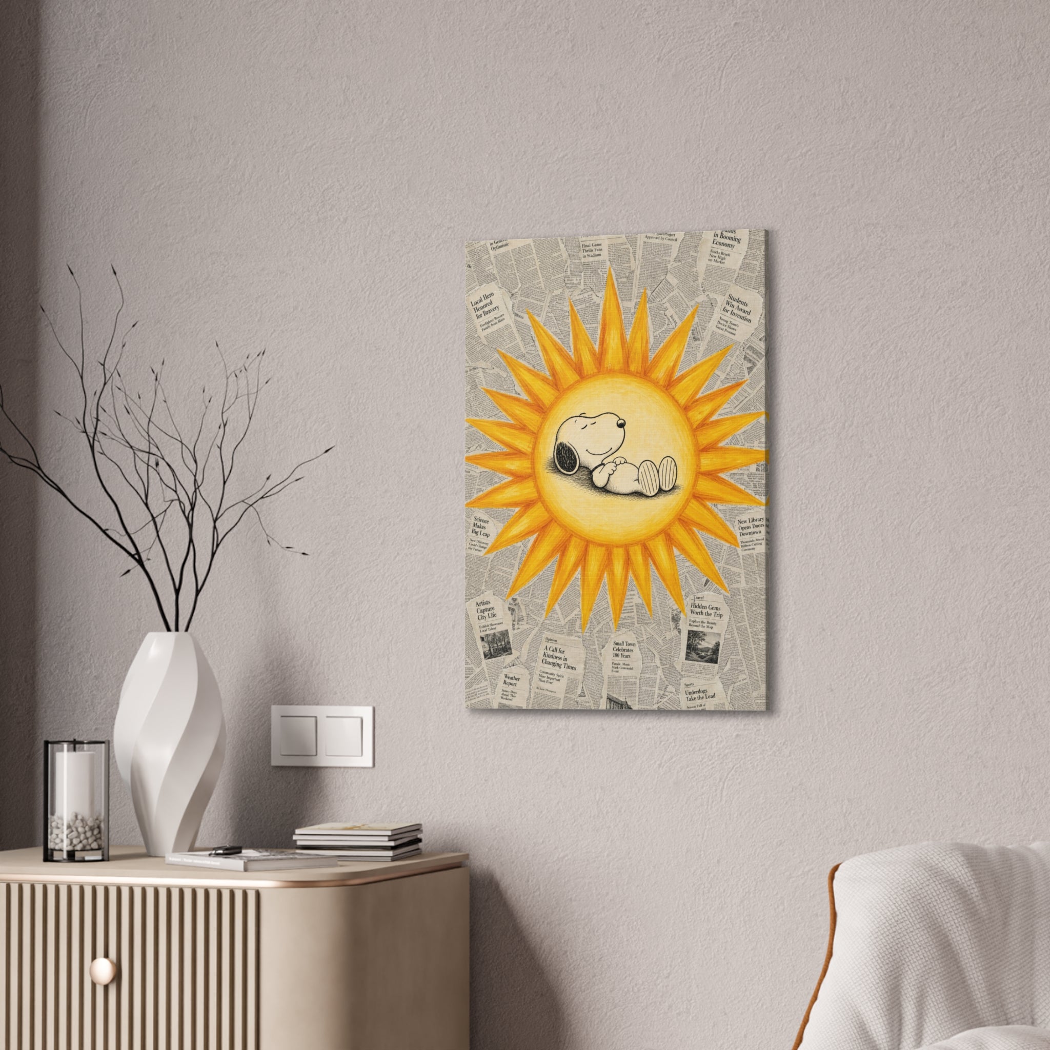Snoopy Sun Canvas