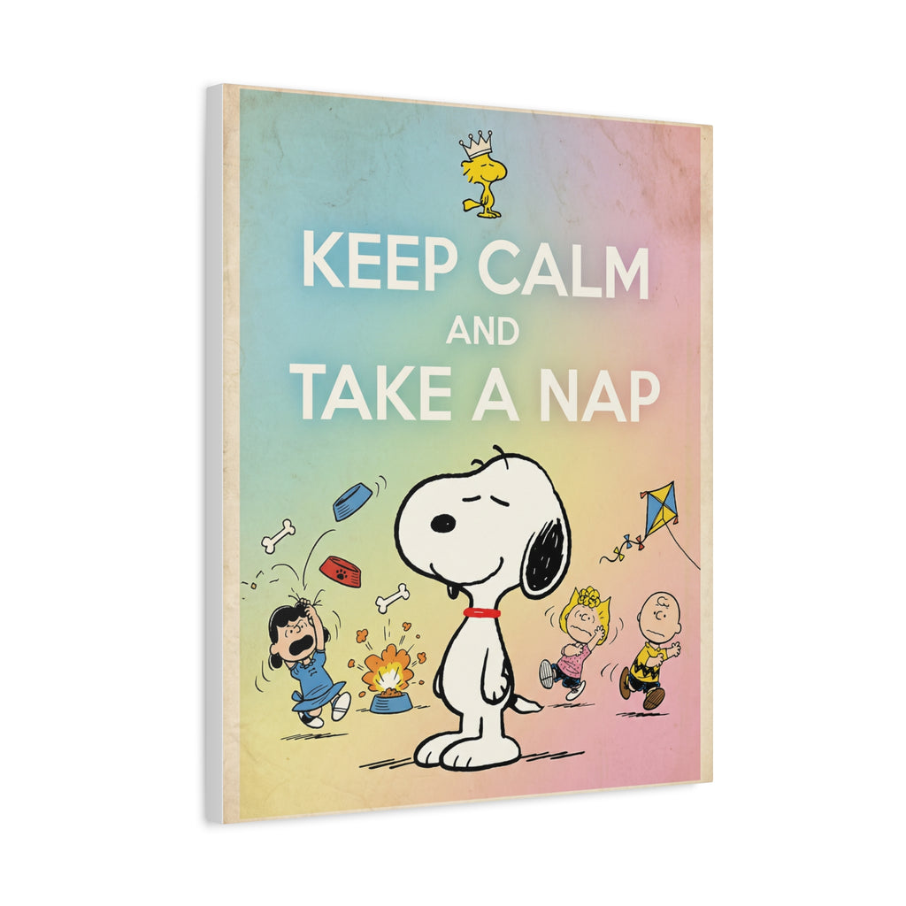 Keep Calm Nap Canvas