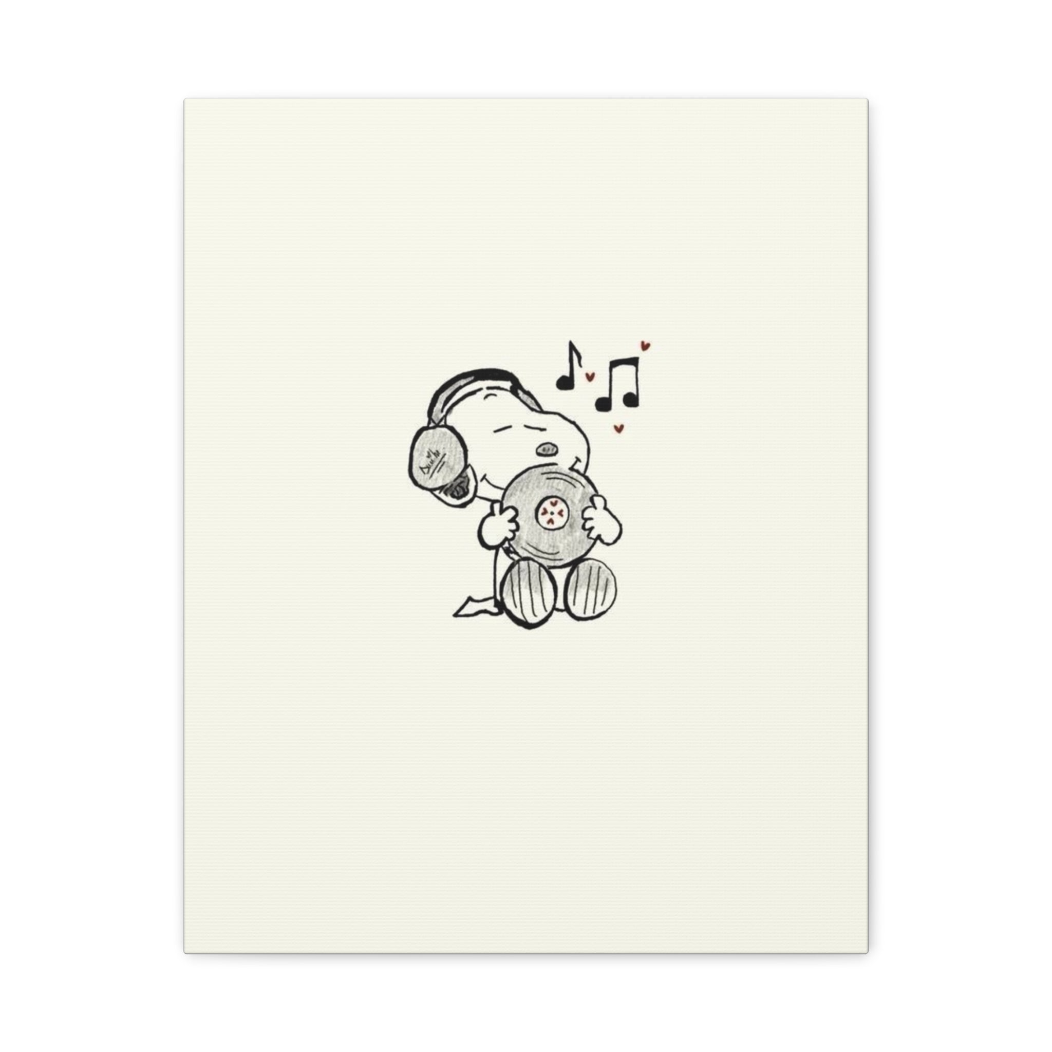Sleeping Dog Headphones Canvas