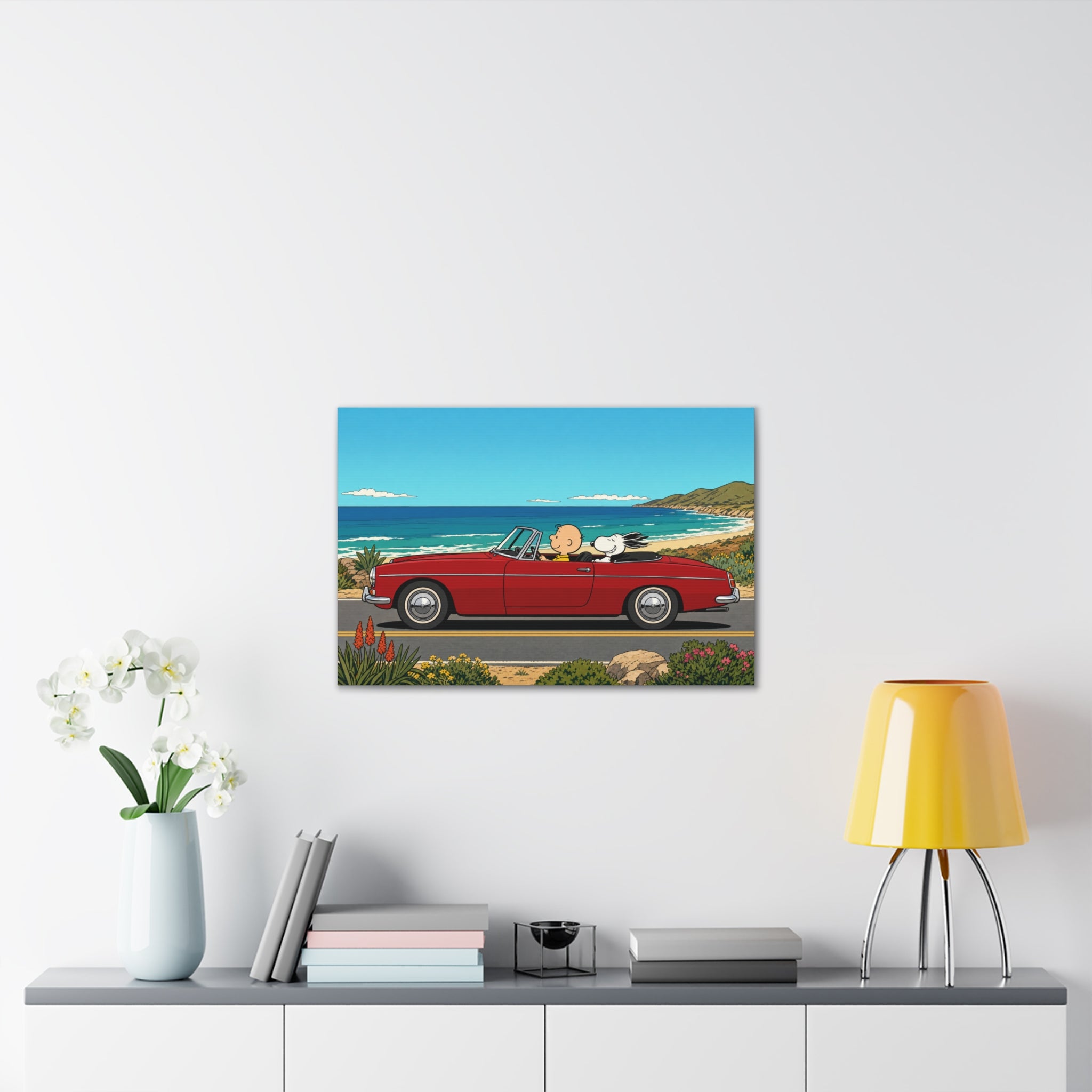 Snoopy Red Convertible Canvas