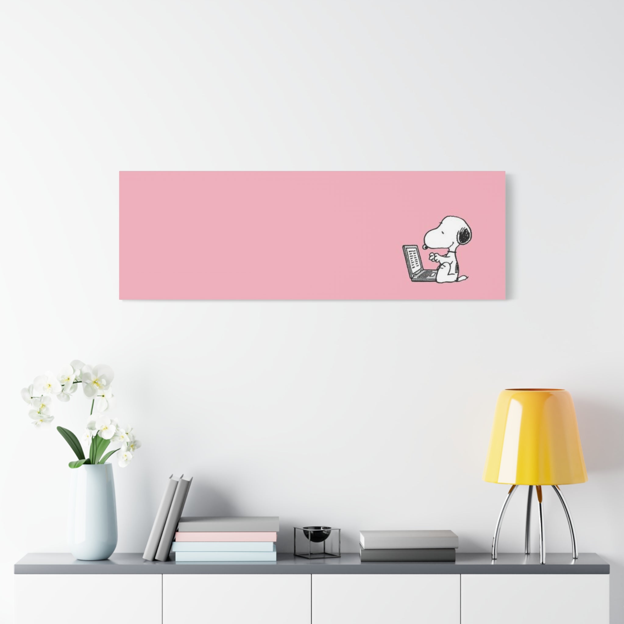 Snoopy on Laptop Canvas