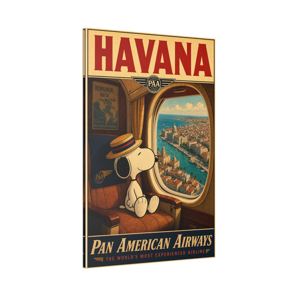 Snoopy Havana Poster Canvas
