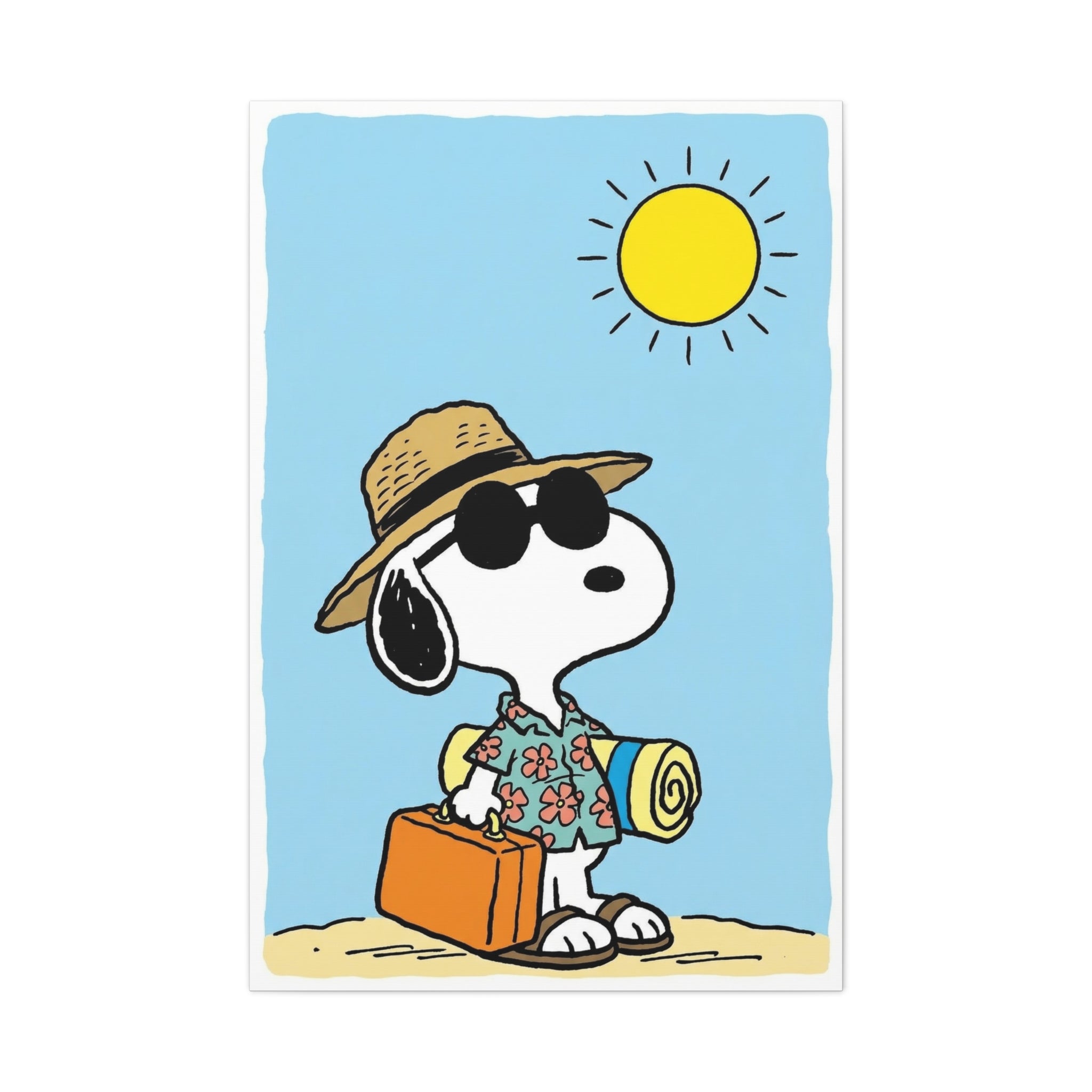 Snoopy Beach Vacation Canvas