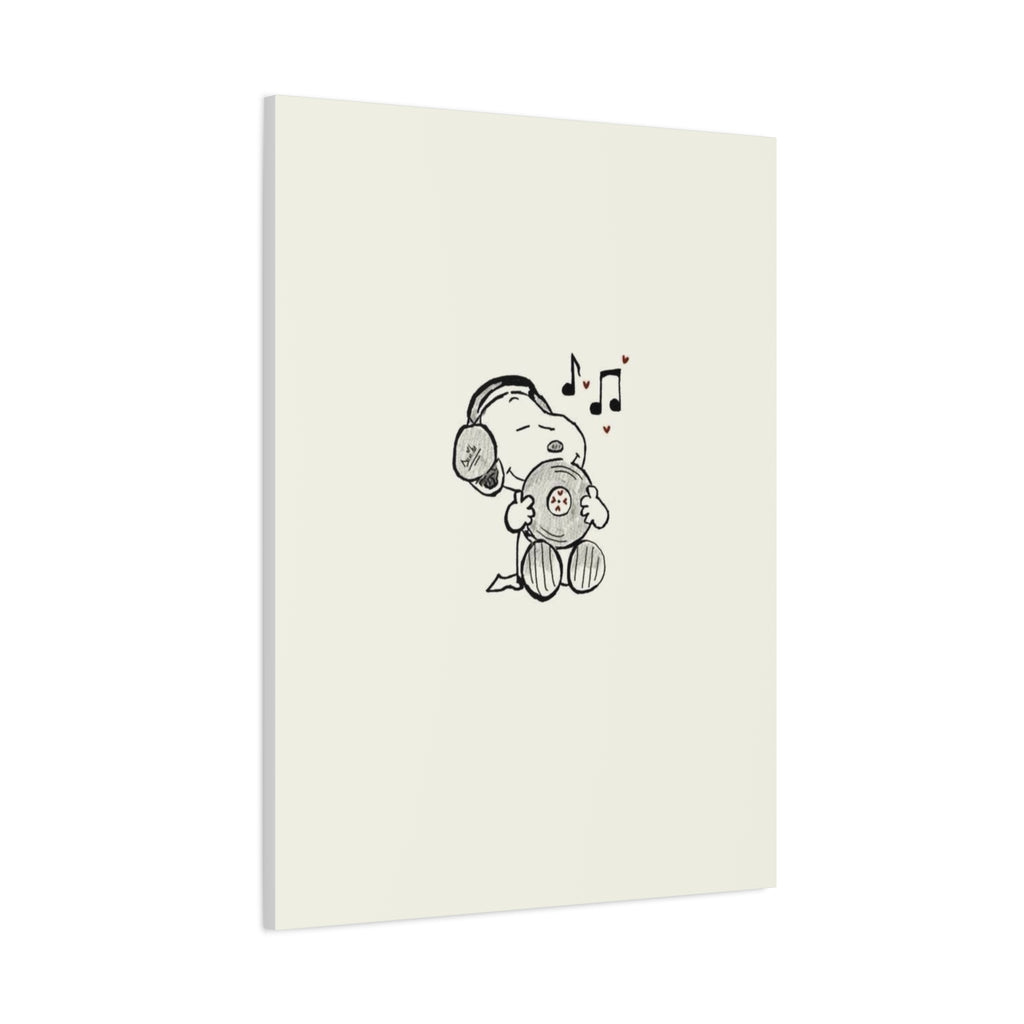 Sleeping Dog Headphones Canvas