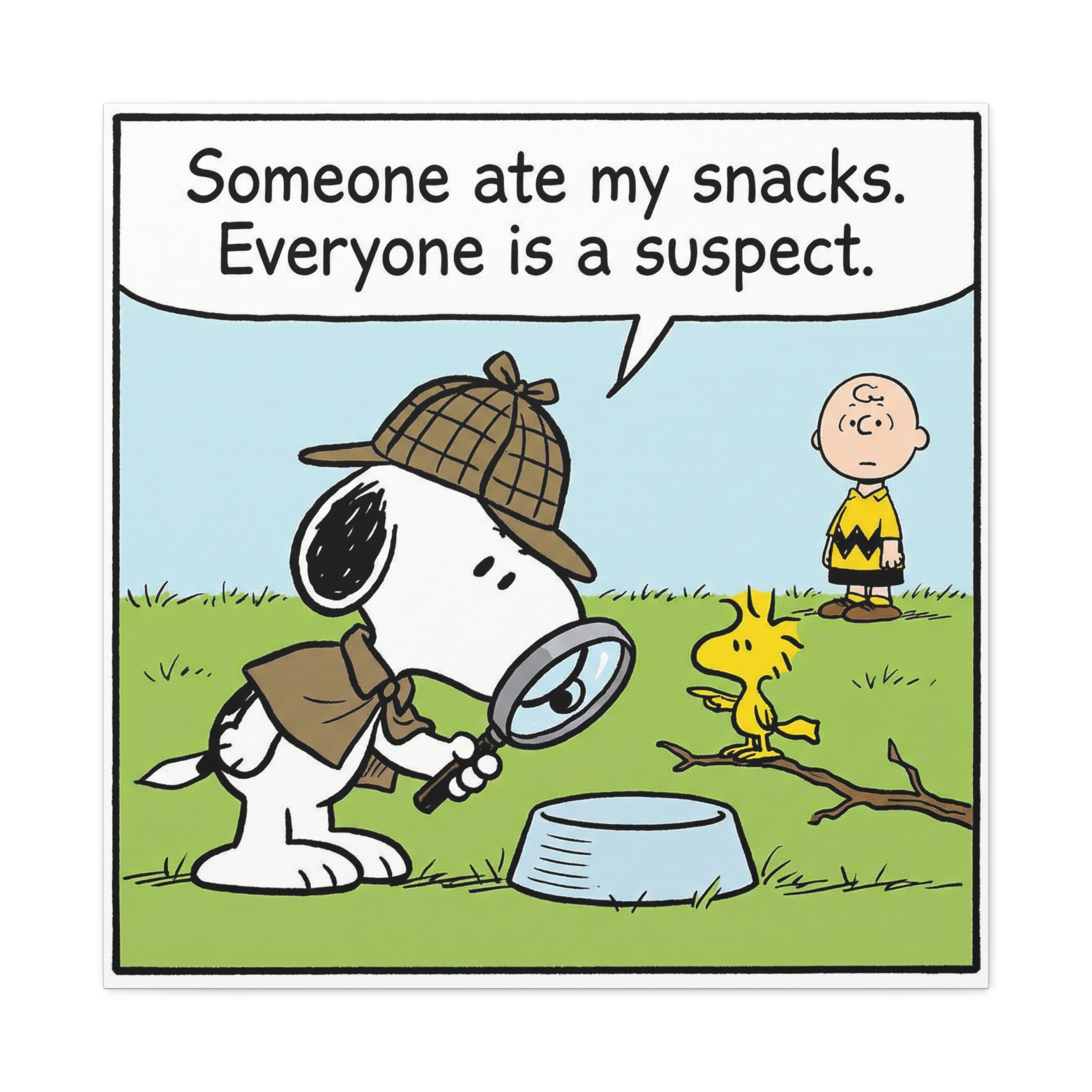 Snoopy Snack Detective Canvas