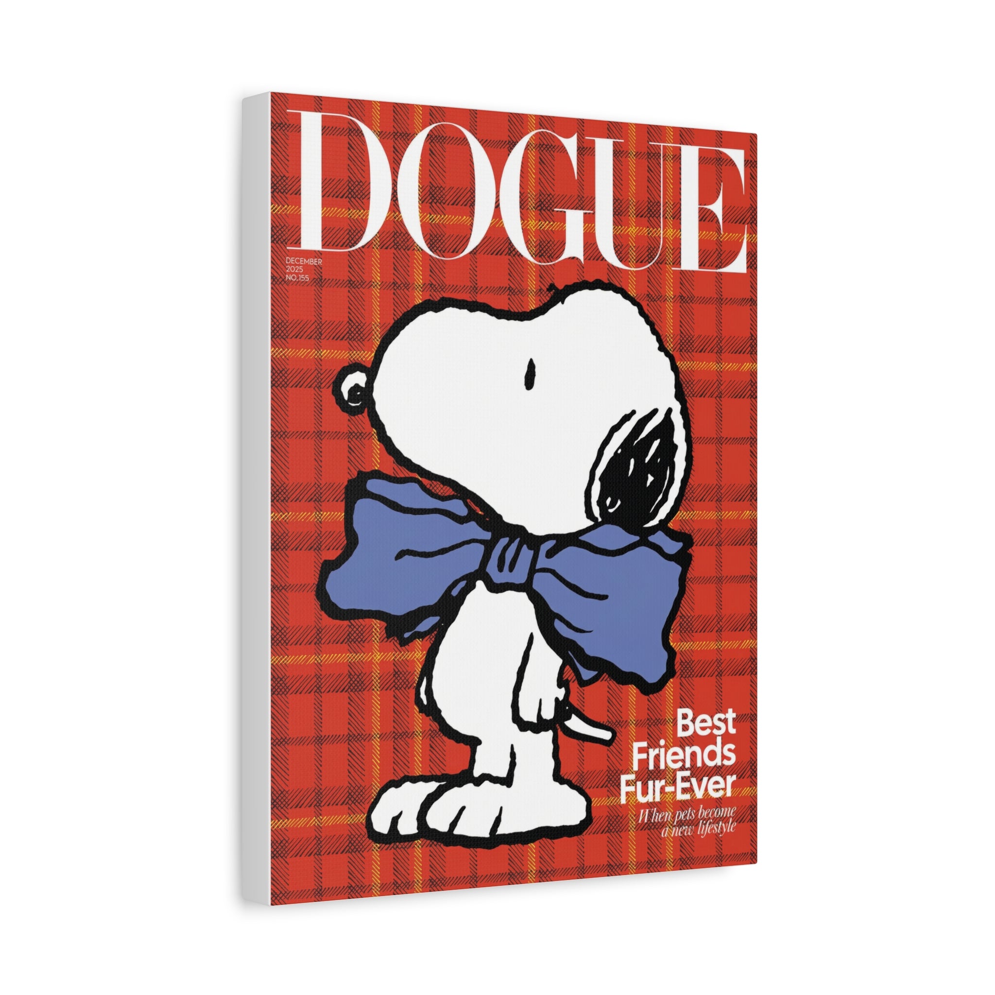 Snoopy Dogue Plaid Canvas