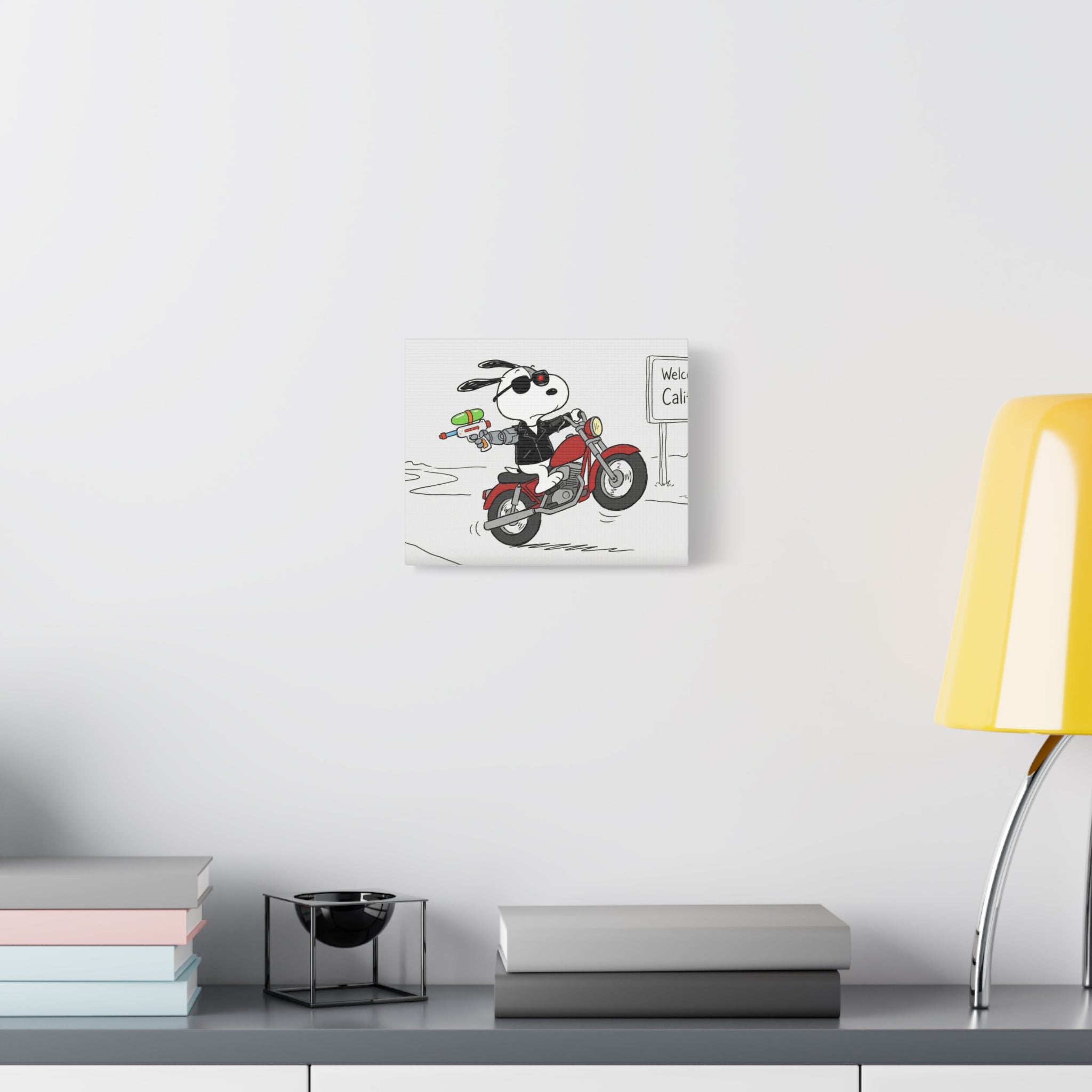 Biker Dog Matte Canvas