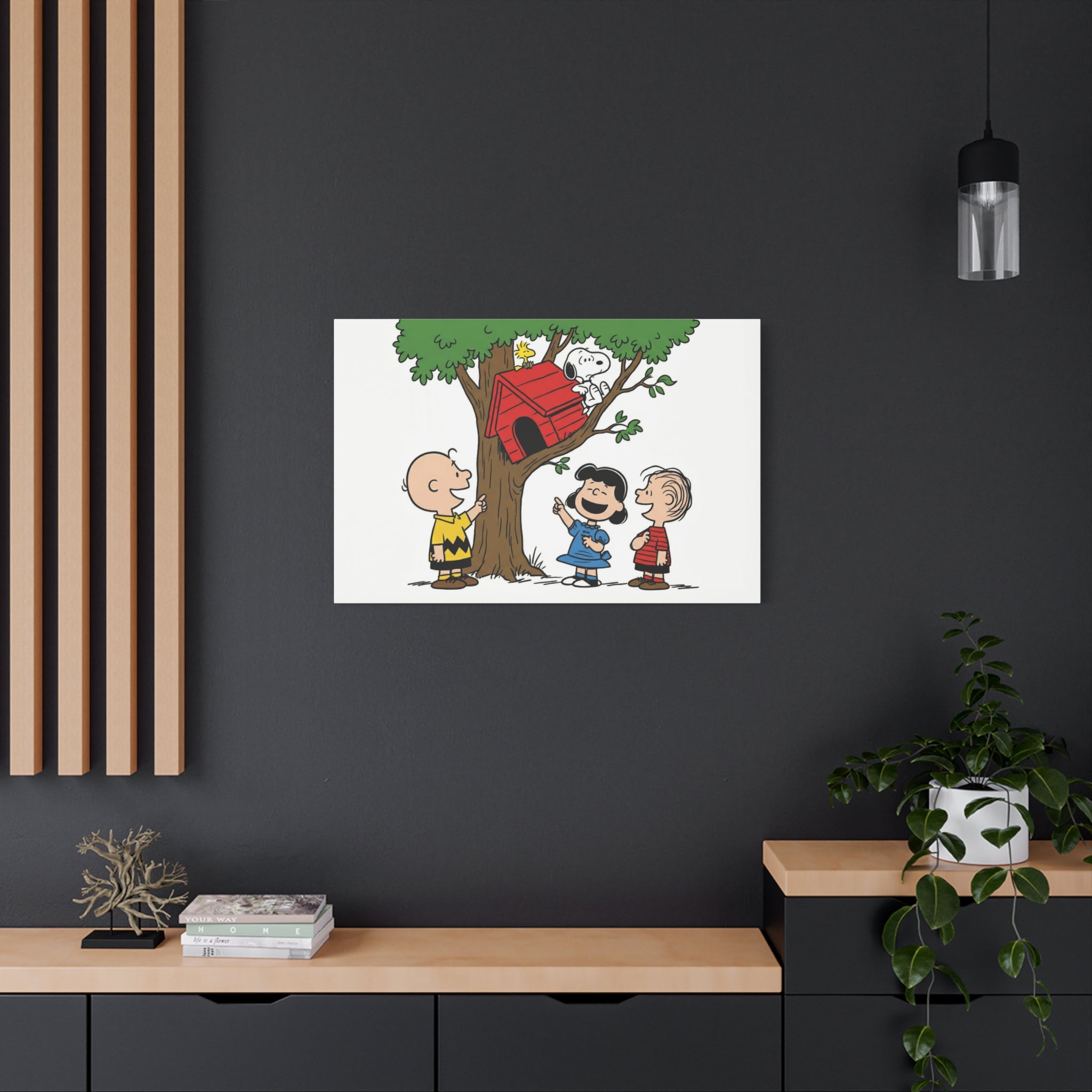 Peanuts Snoopy Red Doghouse Canvas