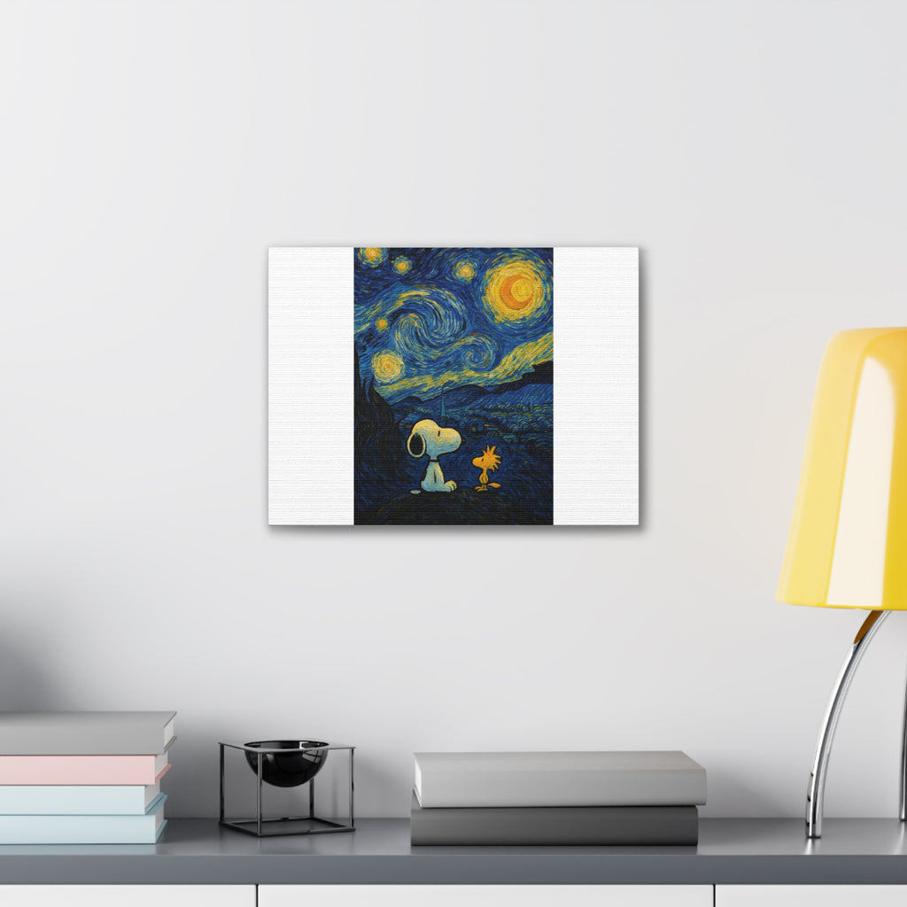 Snoopy Paris Autumn Canvas