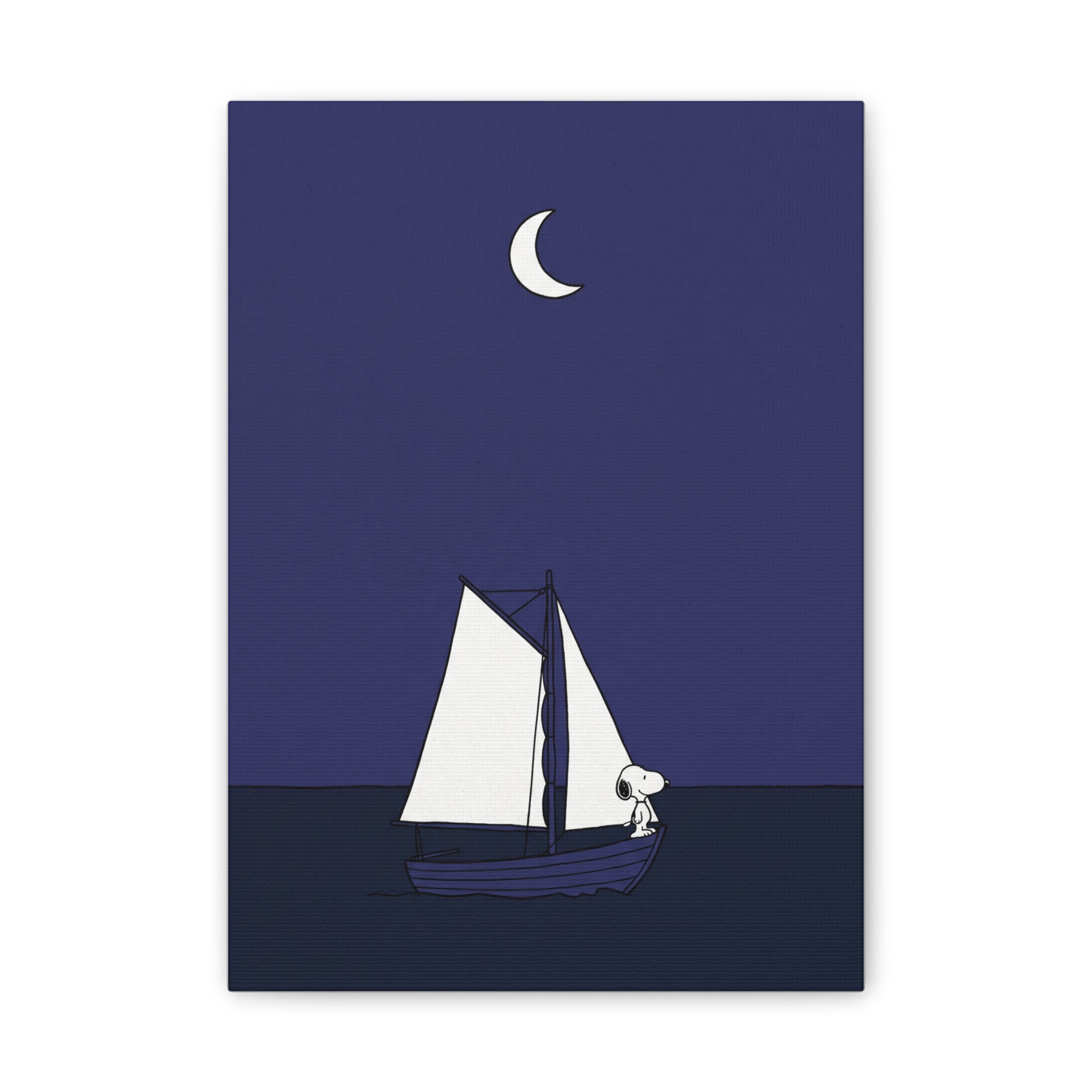Sailboat Night Scene Canvas