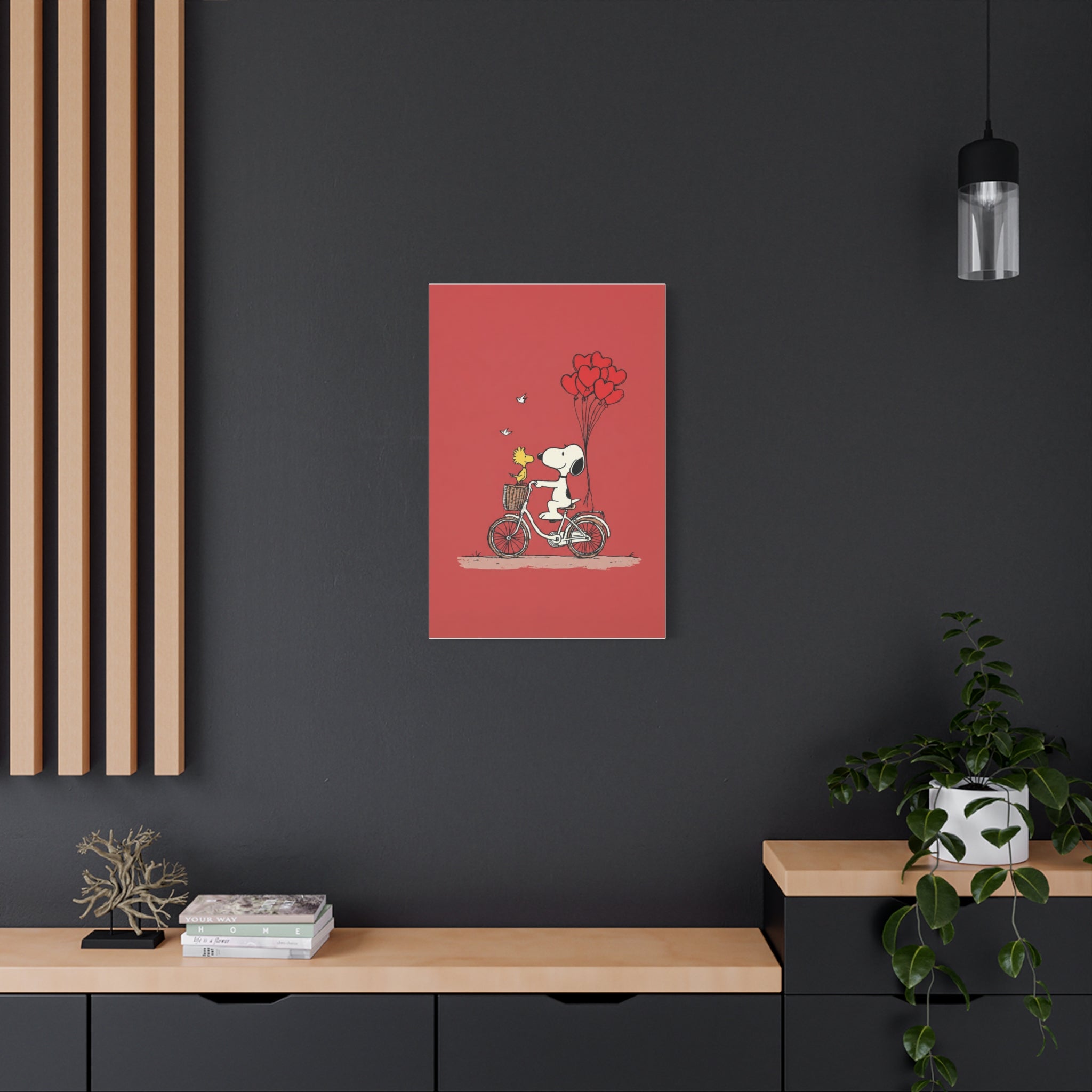 Bicycle Heart Balloons Canvas
