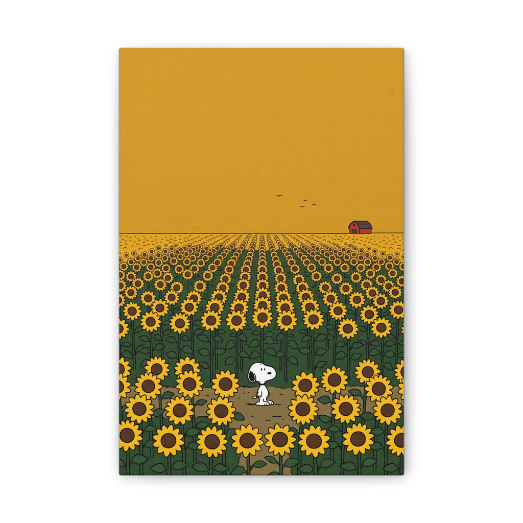 Snoopy in Sunflower Field Canvas