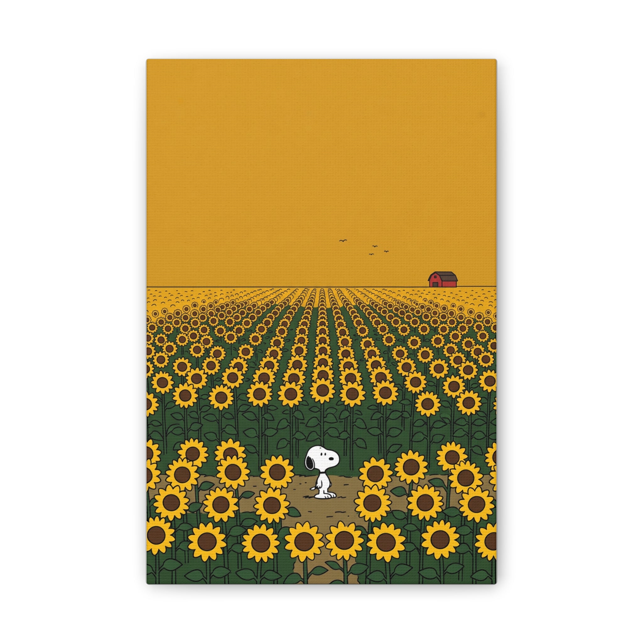 Snoopy in Sunflower Field Canvas