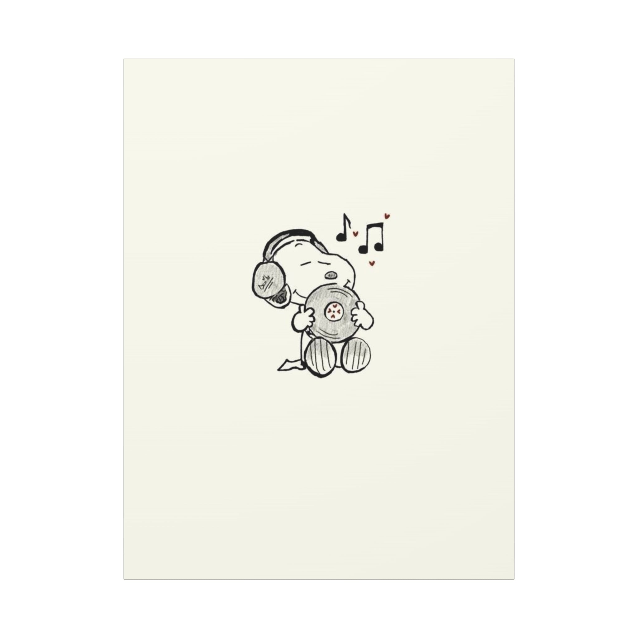 Sleeping Dog Headphones Canvas