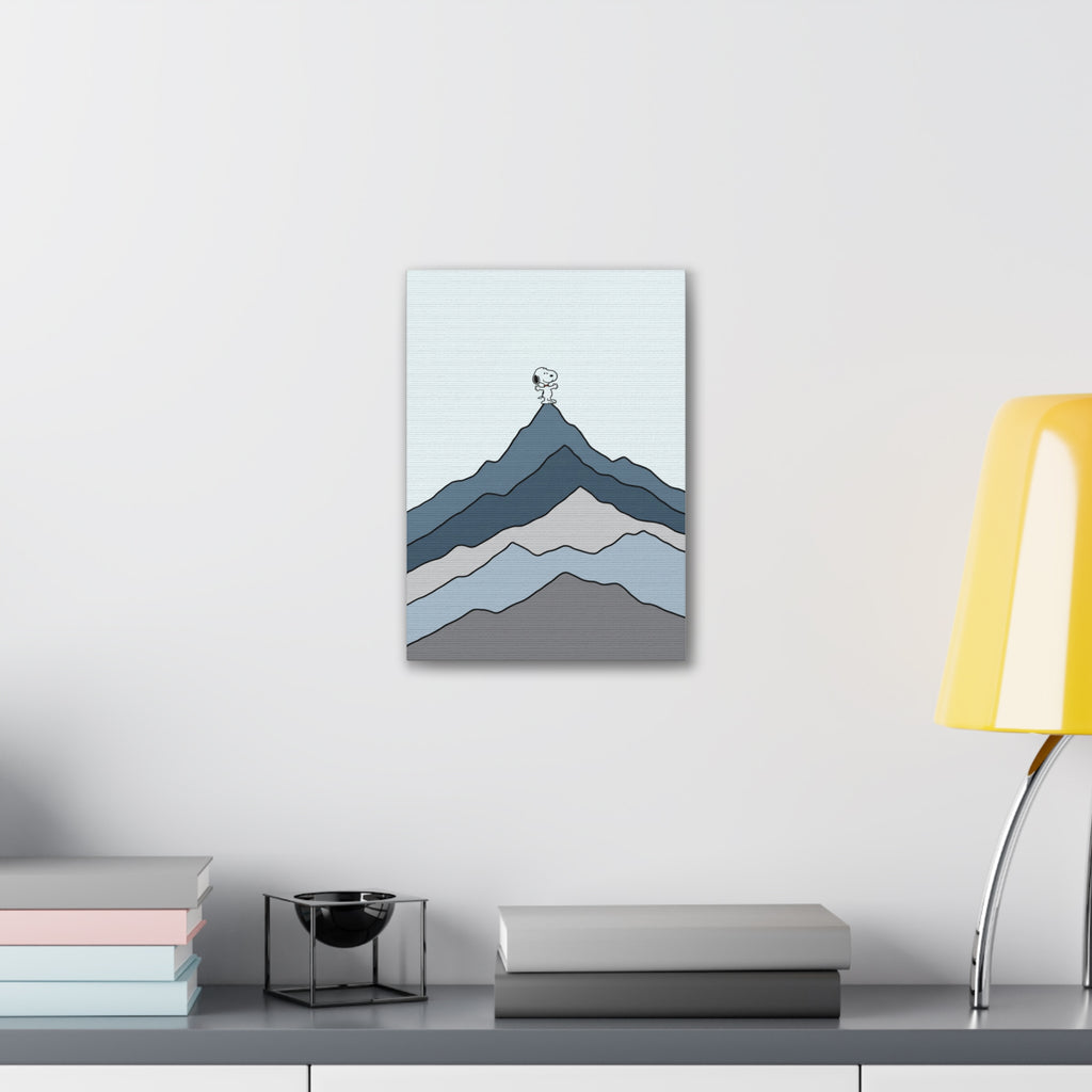 Snoopy on Mountain Canvas