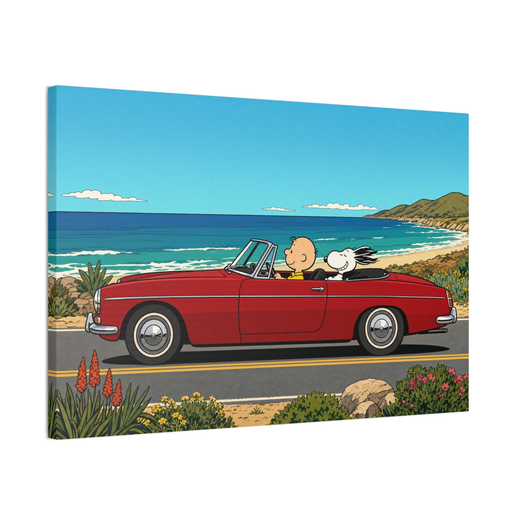 Snoopy Red Convertible Canvas