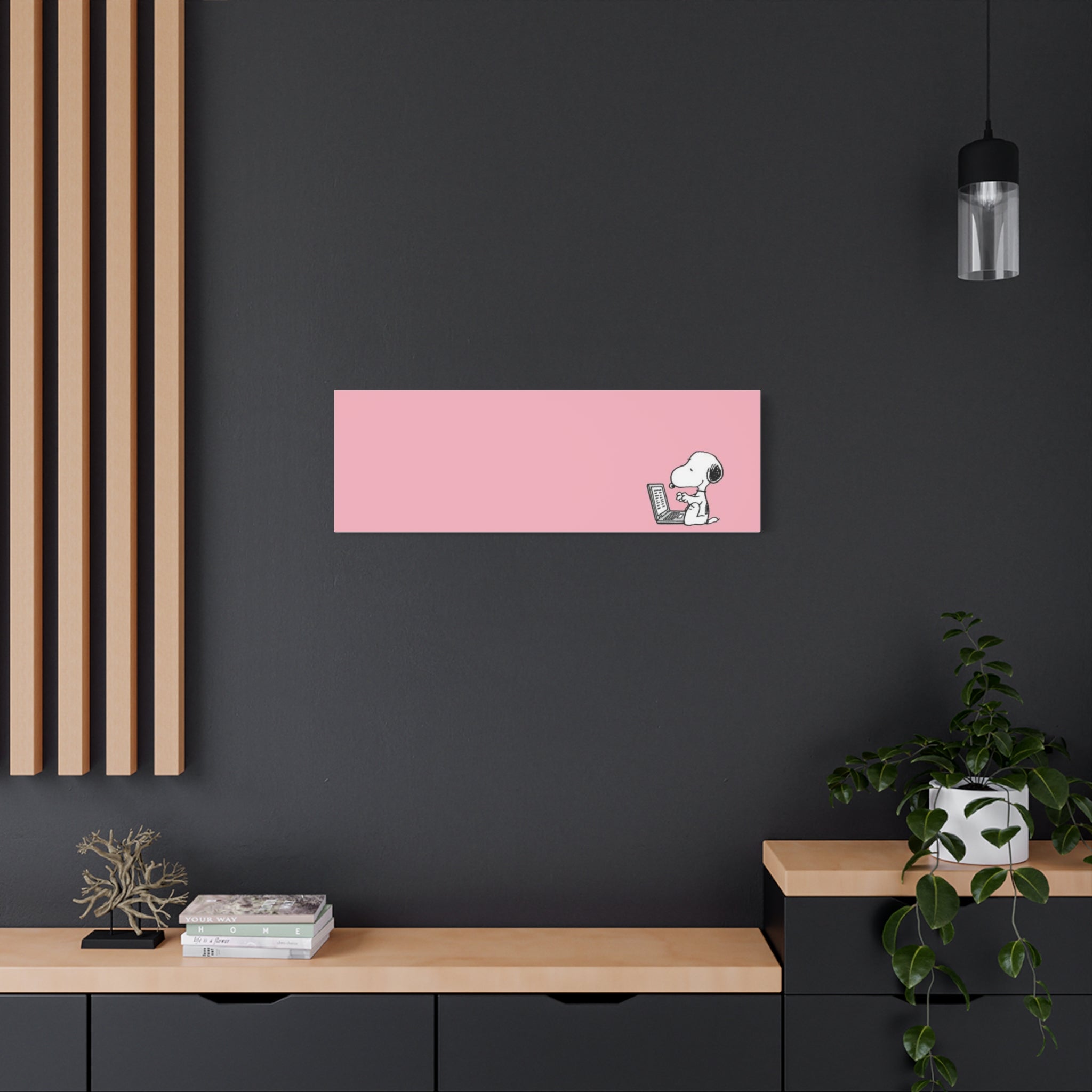 Snoopy on Laptop Canvas