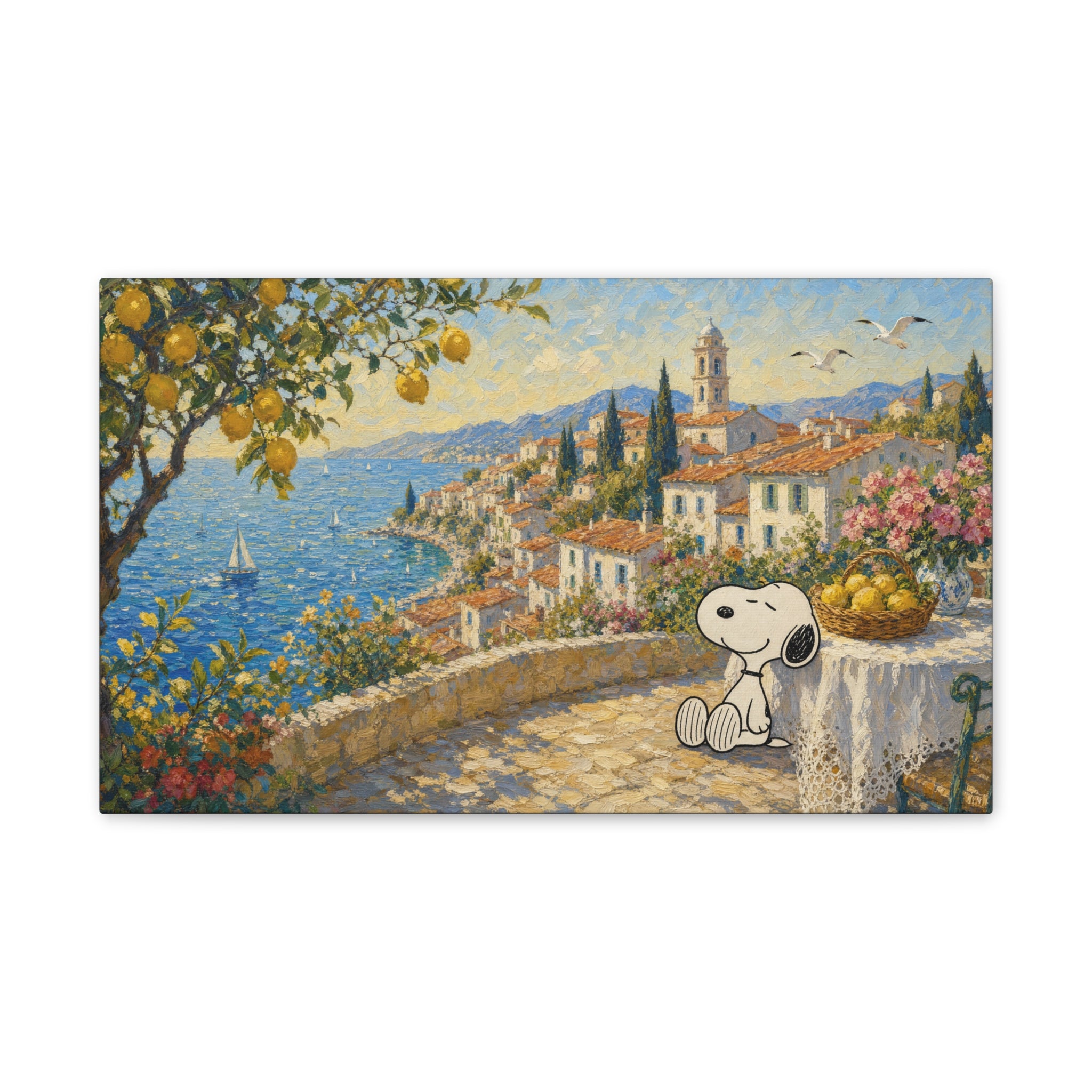 Mediterranean Seaside Canvas