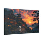 Snoopy at Japanese Temple Canvas