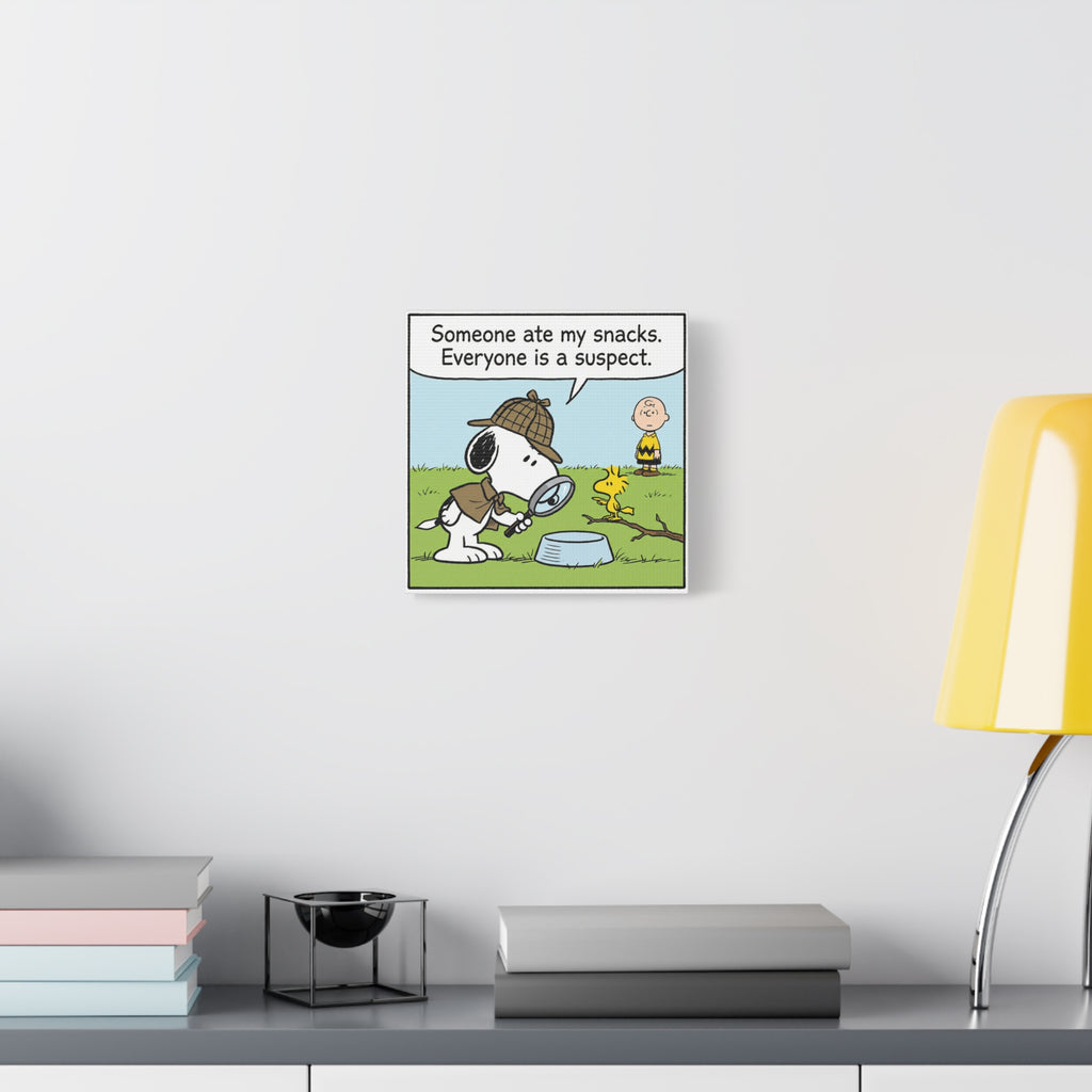 Snoopy Snack Detective Canvas