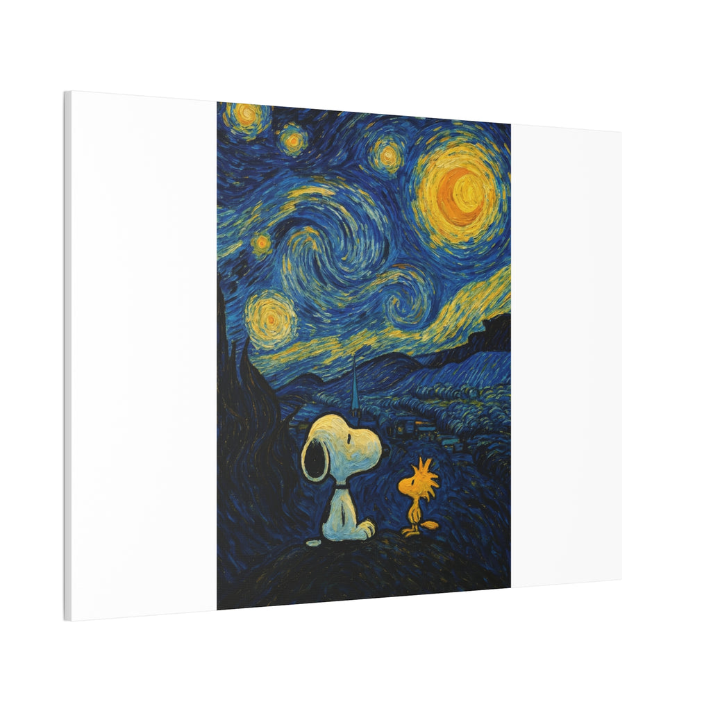 Snoopy Paris Autumn Canvas