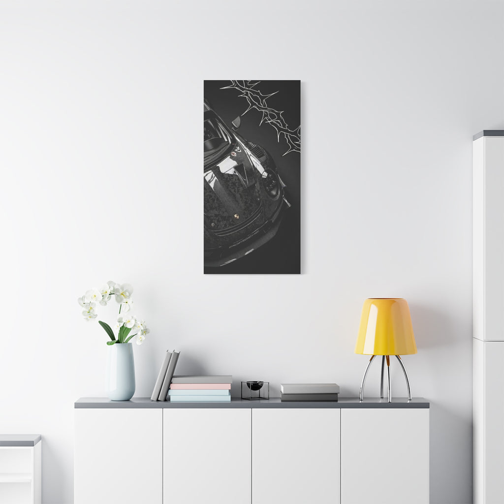 Black Sports Car Canvas