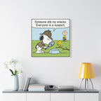 Snoopy Snack Detective Canvas