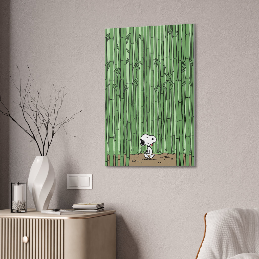 Snoopy in Bamboo Forest Canvas