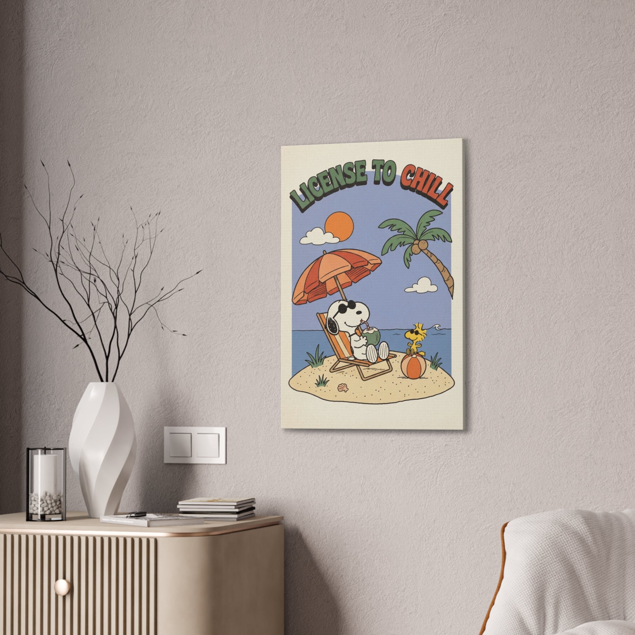 Snoopy License To Chill Canvas