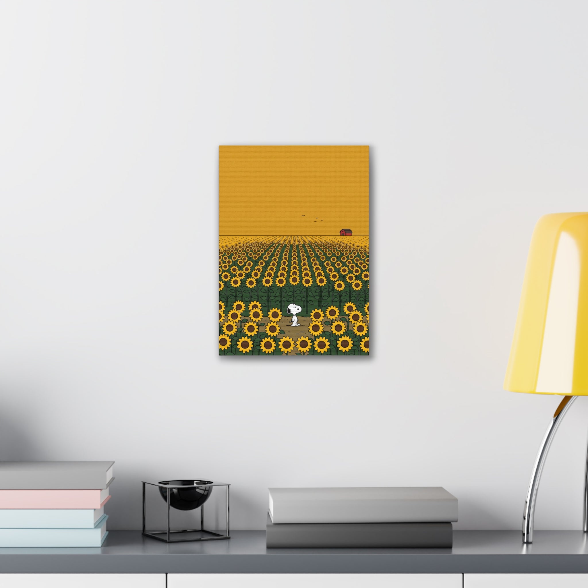 Snoopy in Sunflower Field Canvas