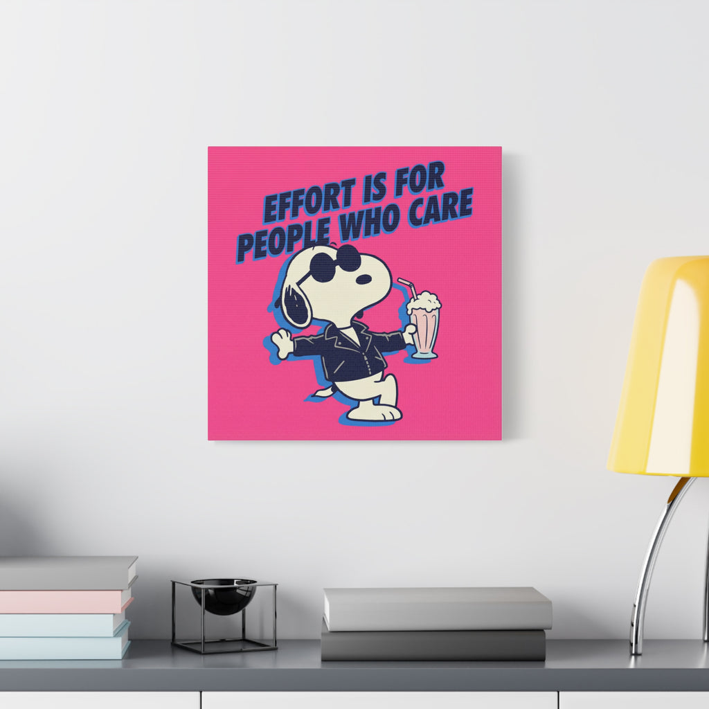 Snoopy Effort Quote Canvas