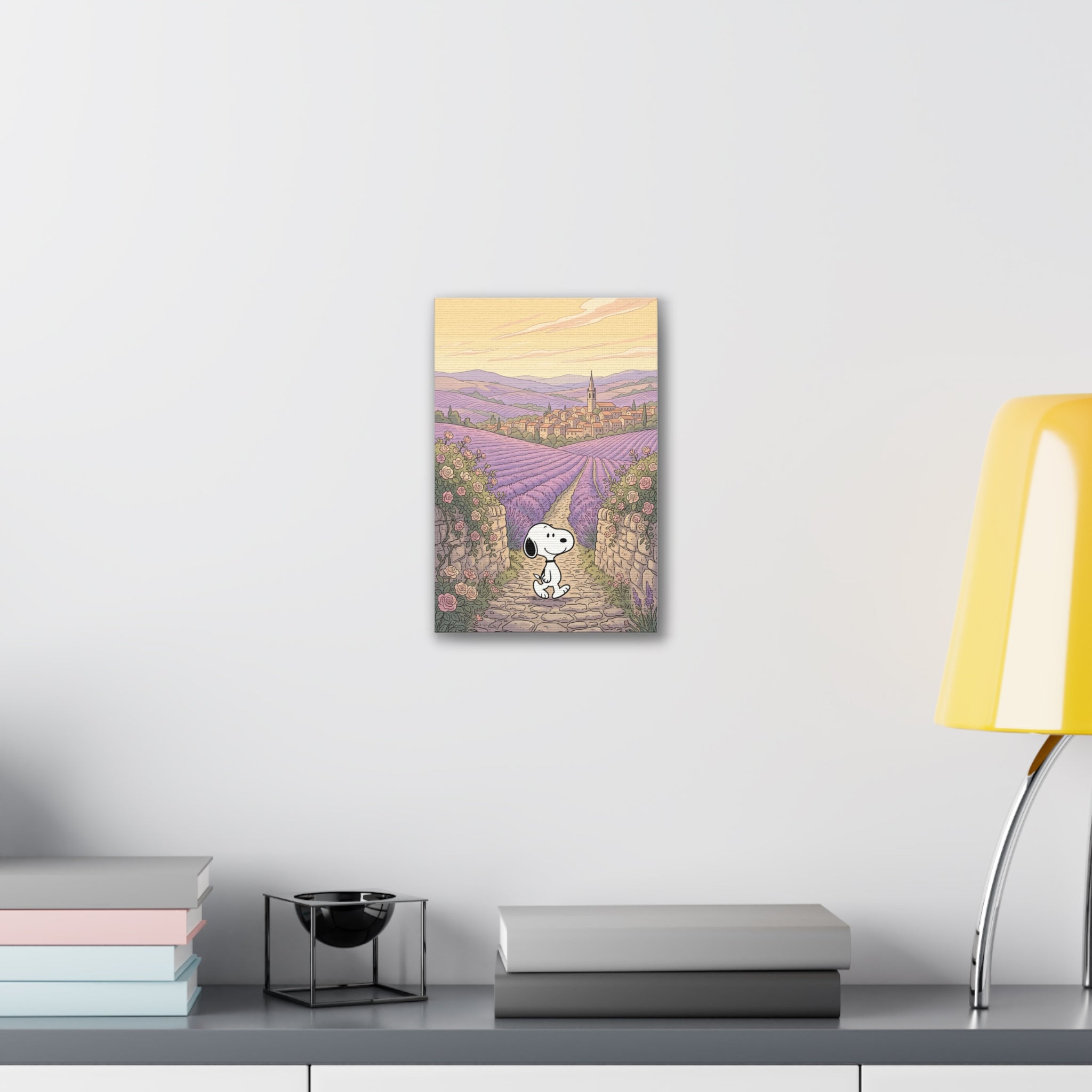 Snoopy in Lavender Fields Canvas