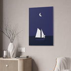Sailboat Night Scene Canvas