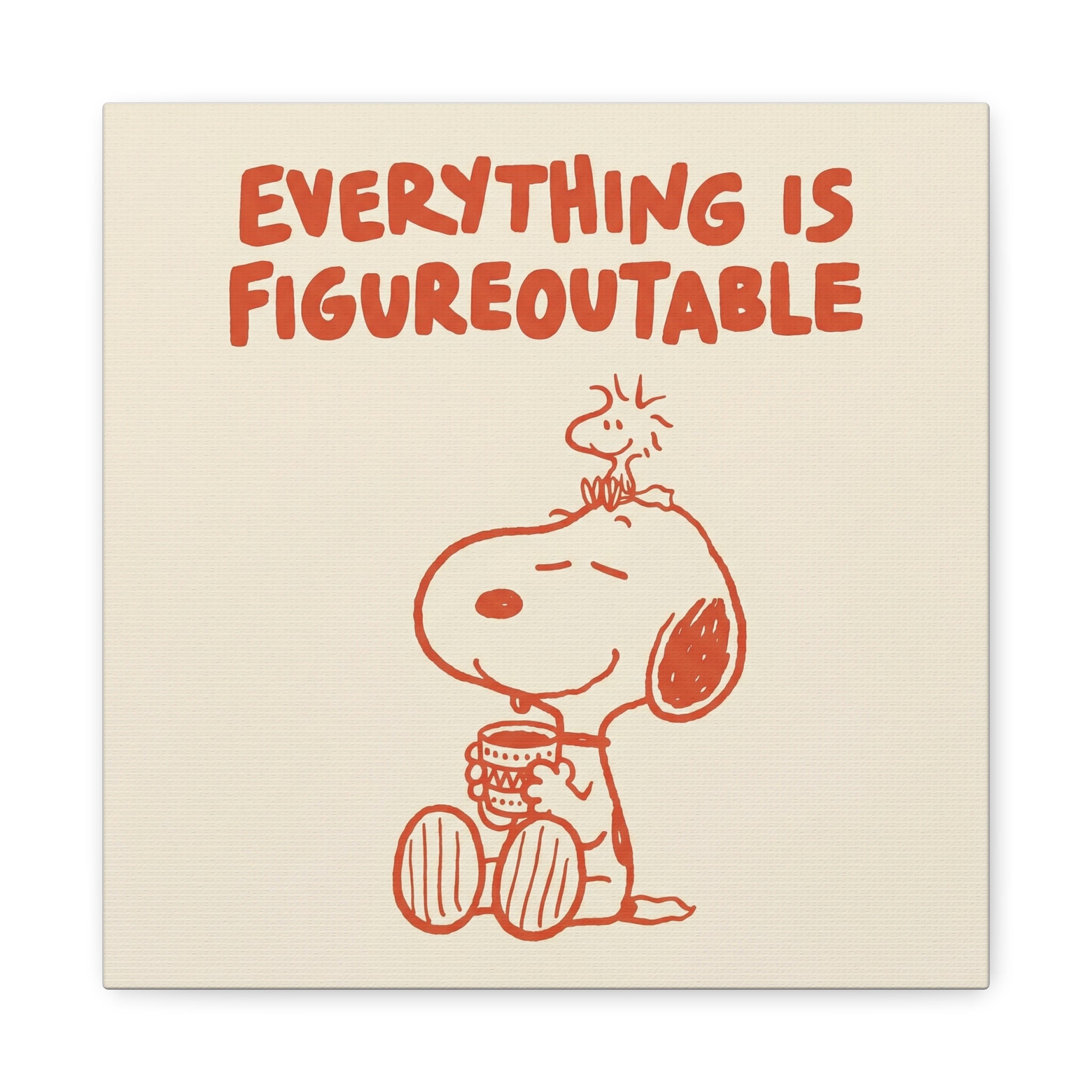 Snoopy And Woodstock Canvas