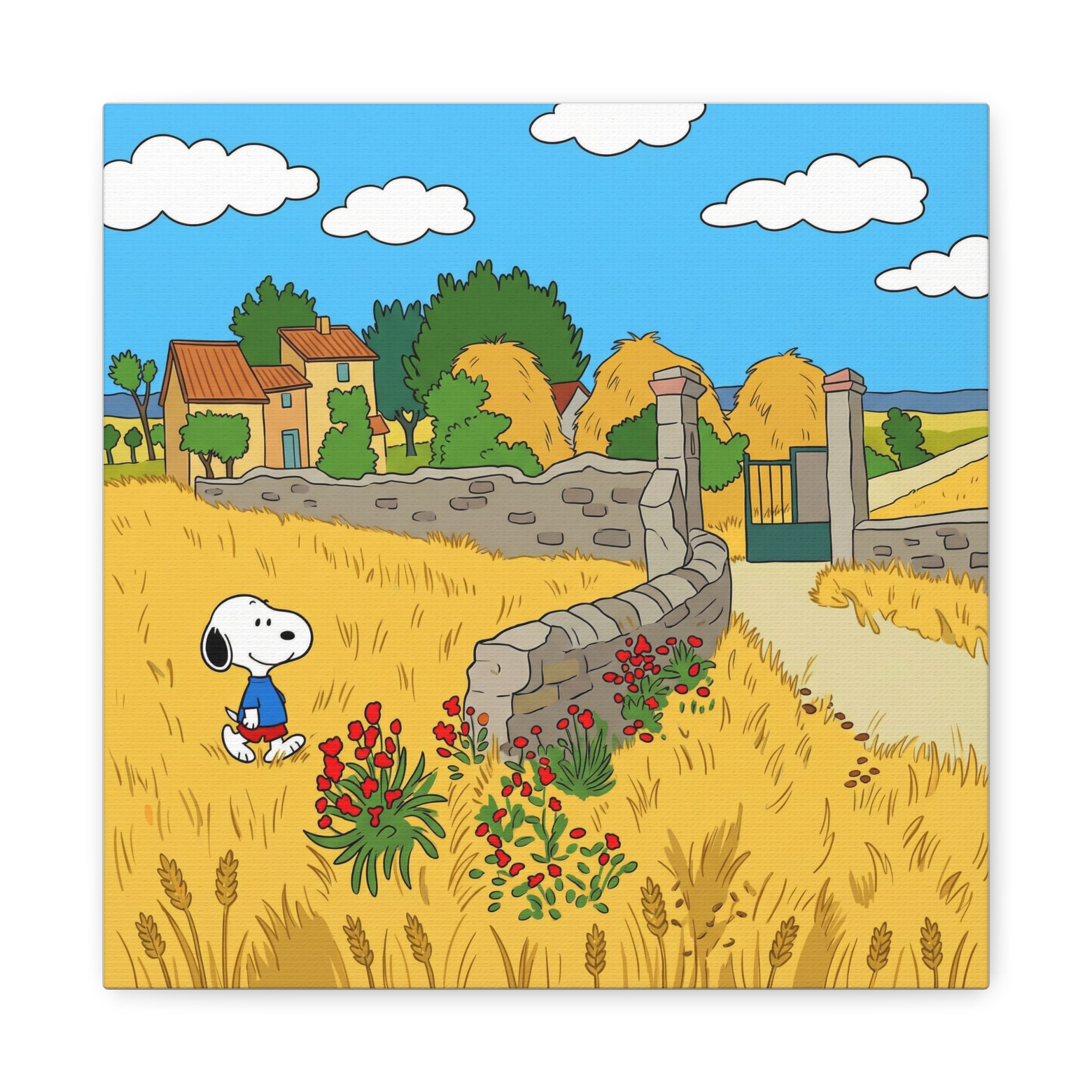 Snoopy Wheat Field Canvas
