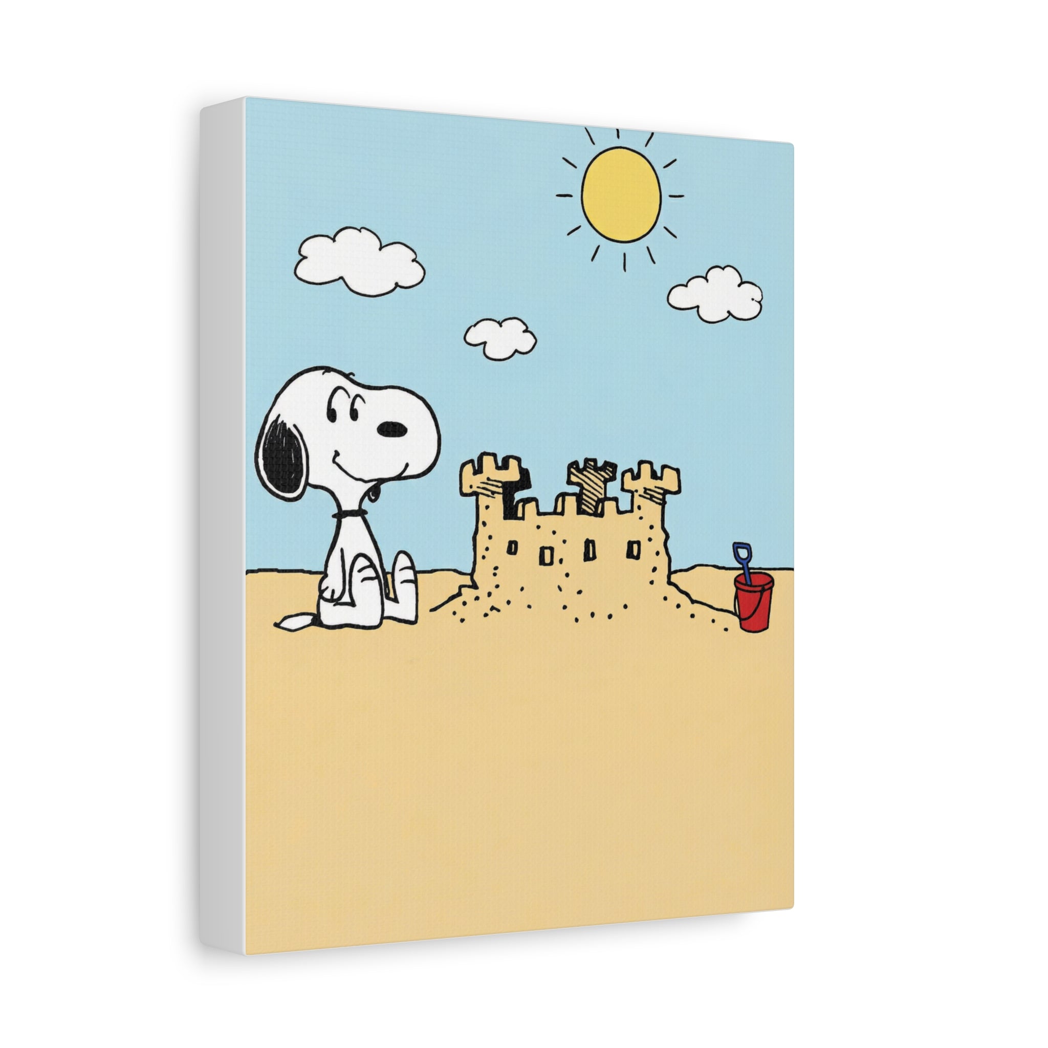 Snoopy Beach Sandcastle Canvas