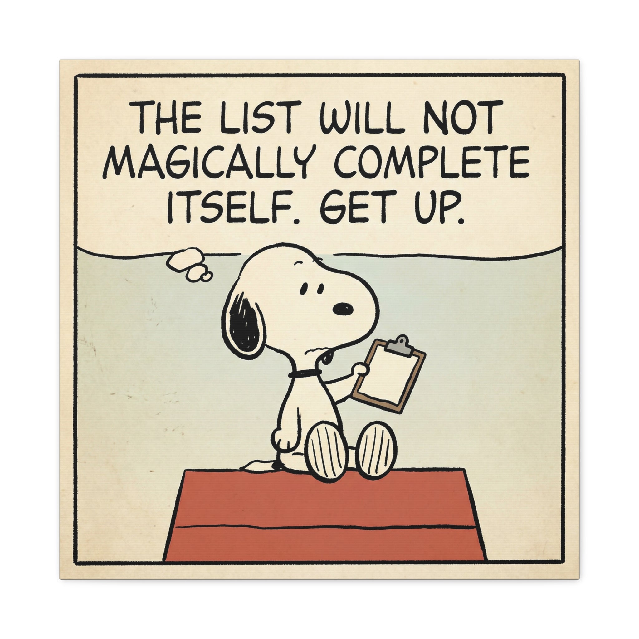 Snoopy Checklist Canvas
