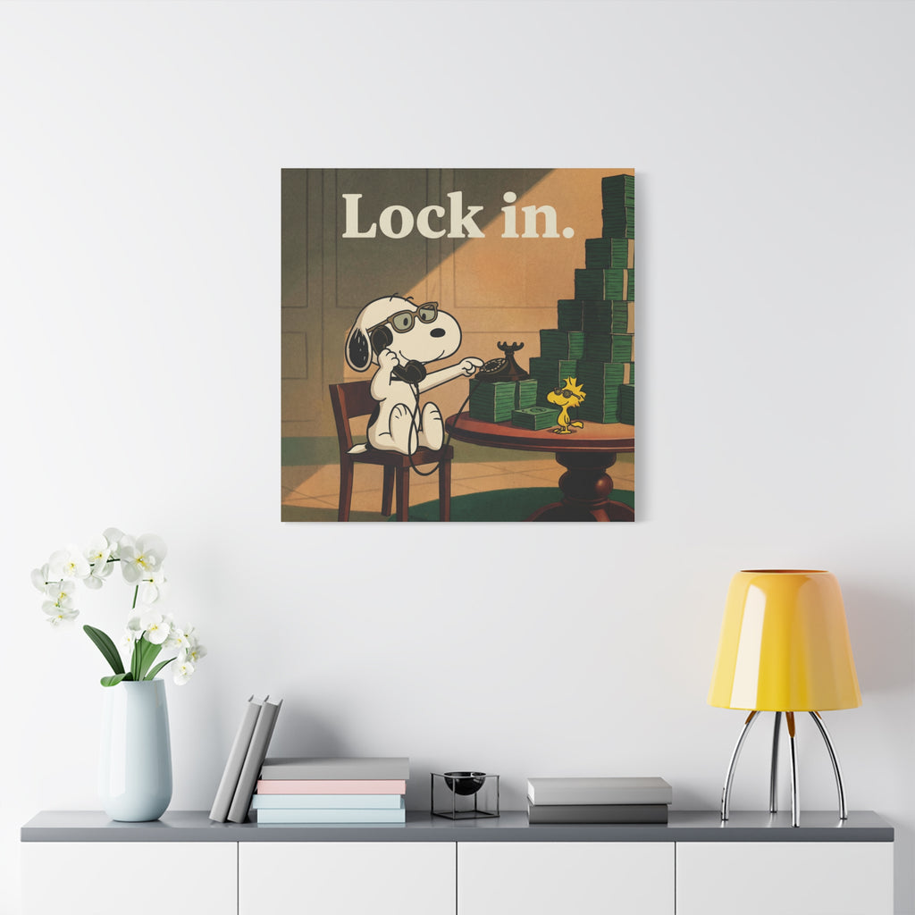 Lock In Snoopy Canvas
