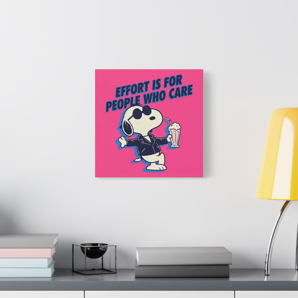 Snoopy Effort Quote Canvas