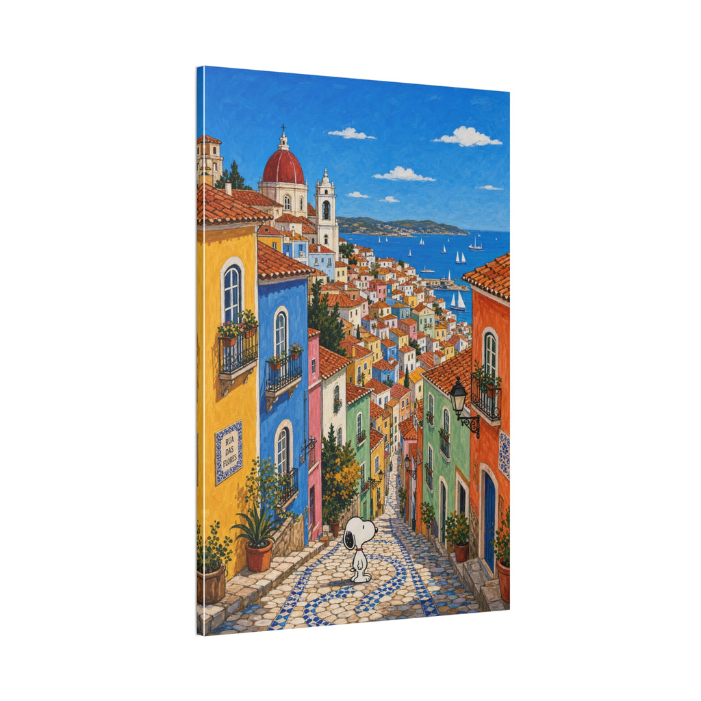 Snoopy Coastal Village Canvas