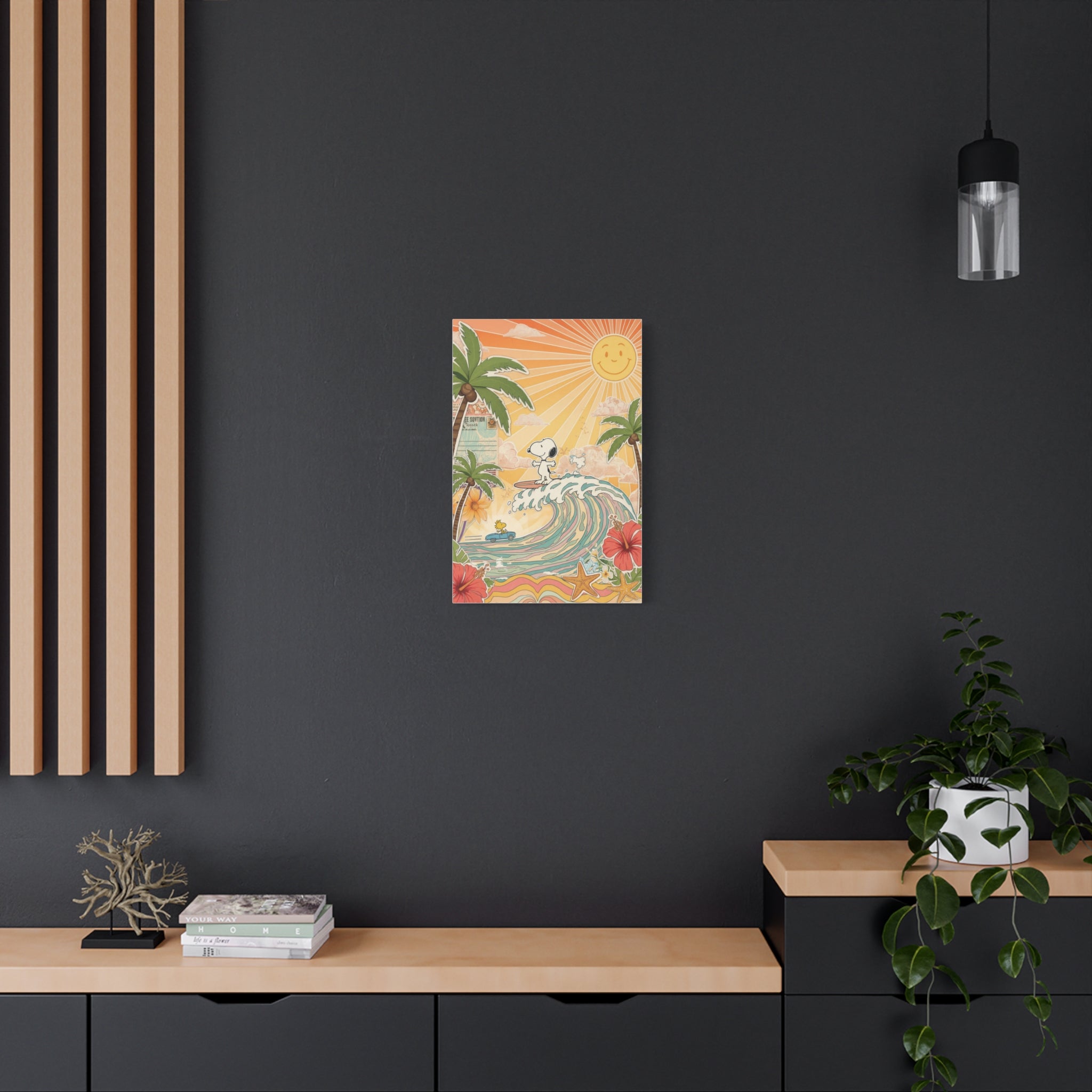 Retro Snoopy Surf Canvas