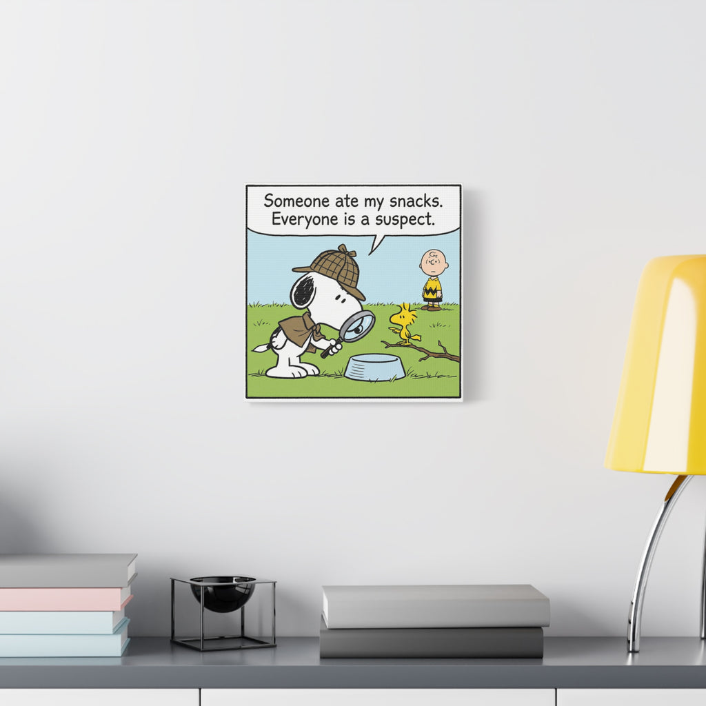 Snoopy Snack Detective Canvas