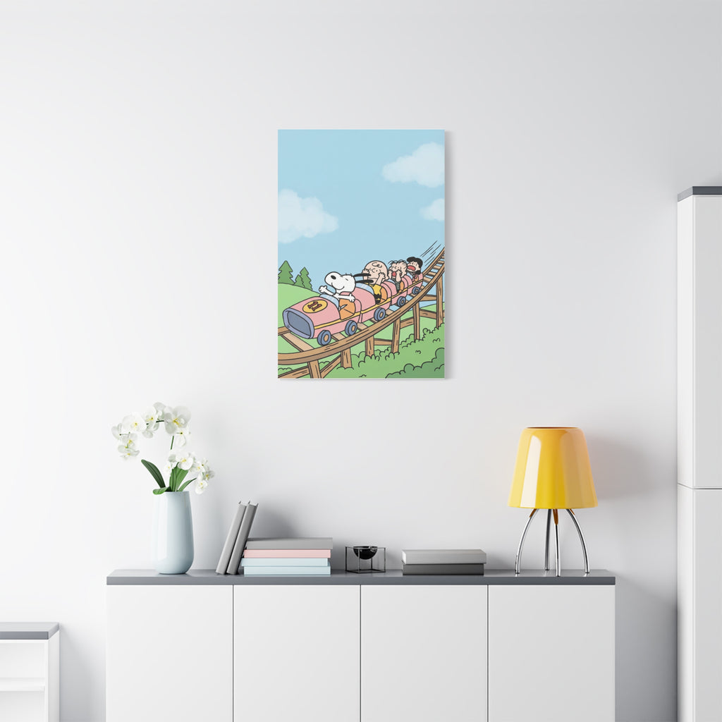 Snoopy Roller Coaster Canvas